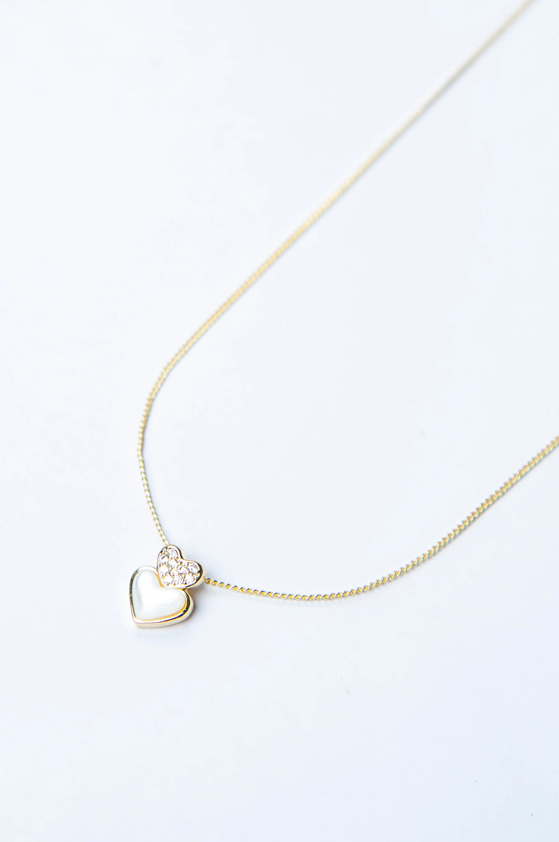 Gold-Plated Brass Heart Necklace