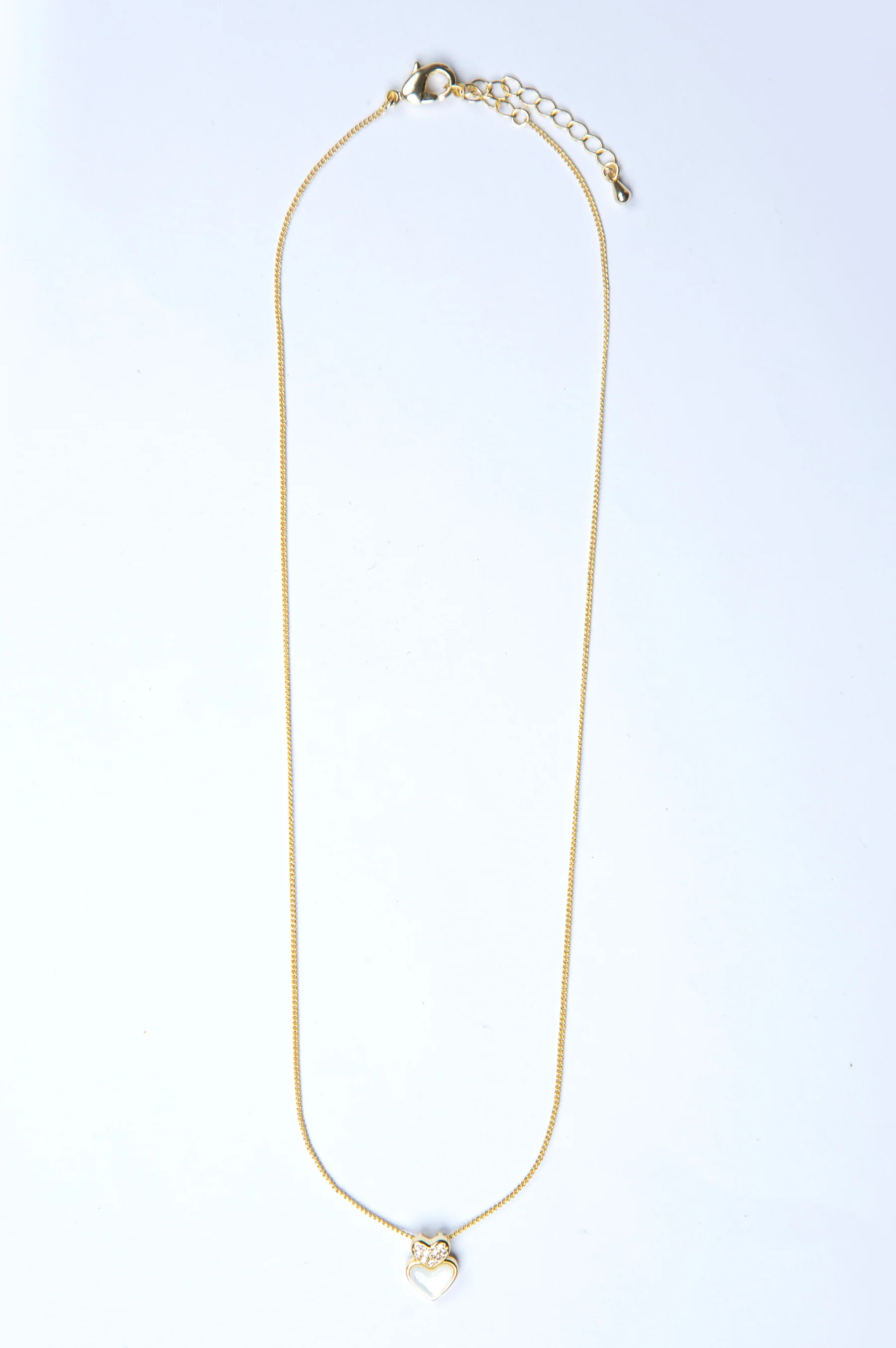 Gold-Plated Brass Heart Necklace - Image 3