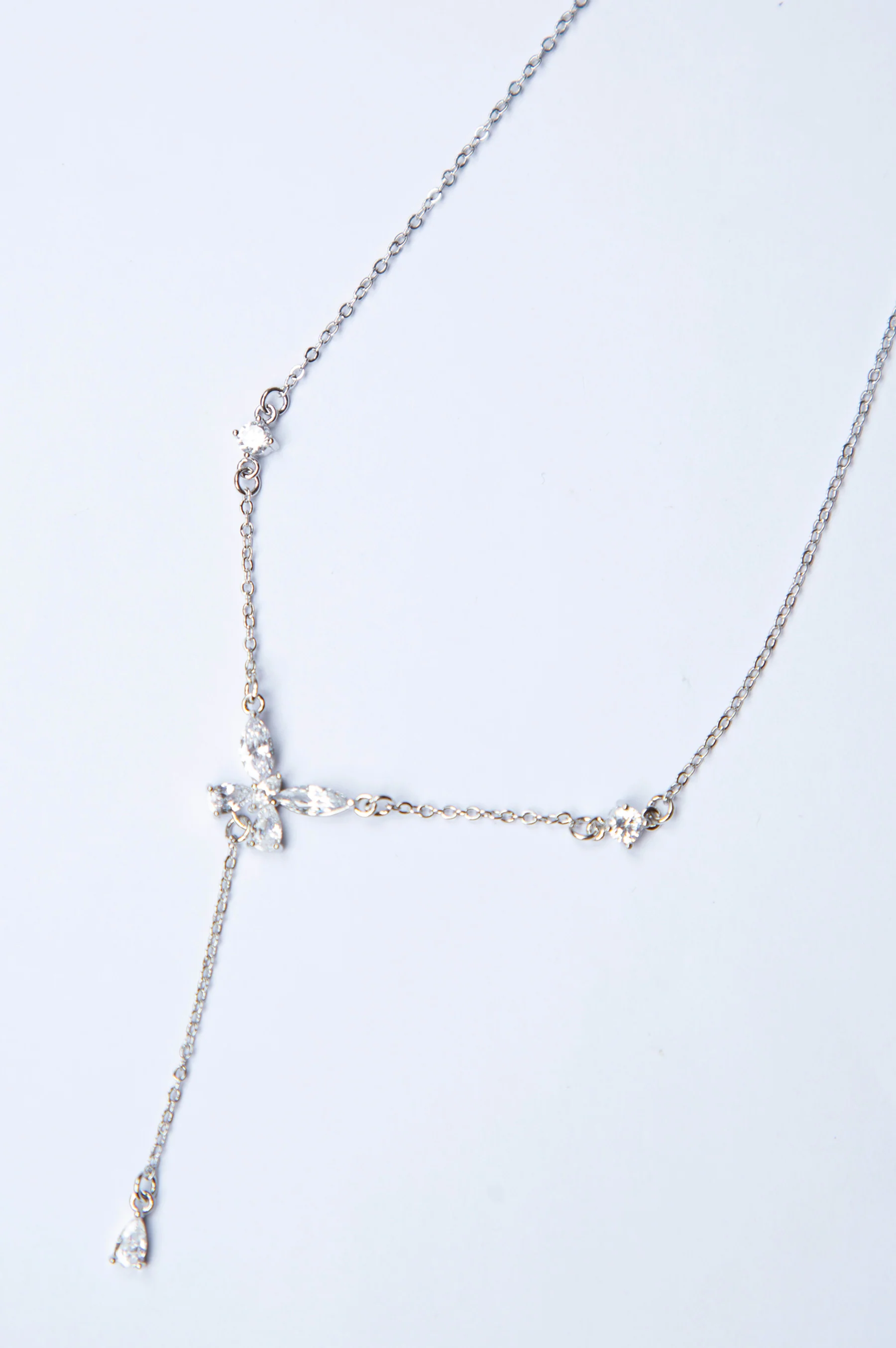 Rhodium-Plated Brass Necklace