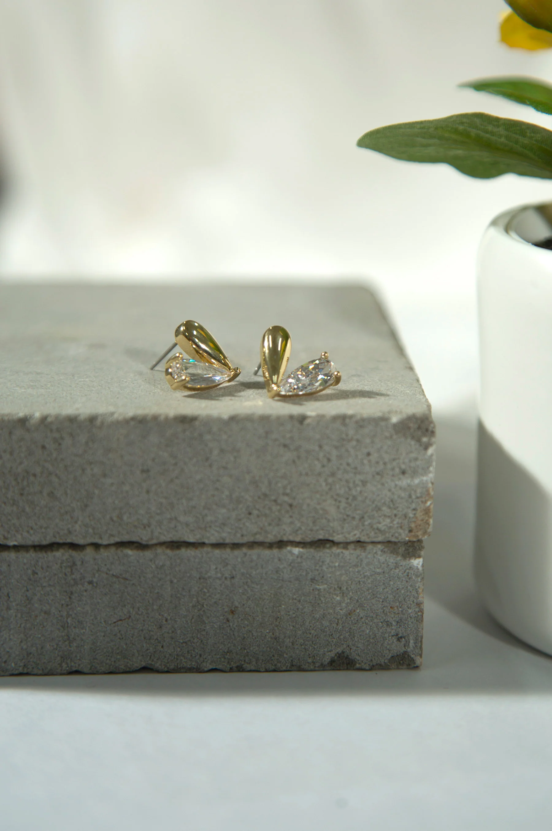 Drop Earrings with White Cubic Zirconia - Image 2