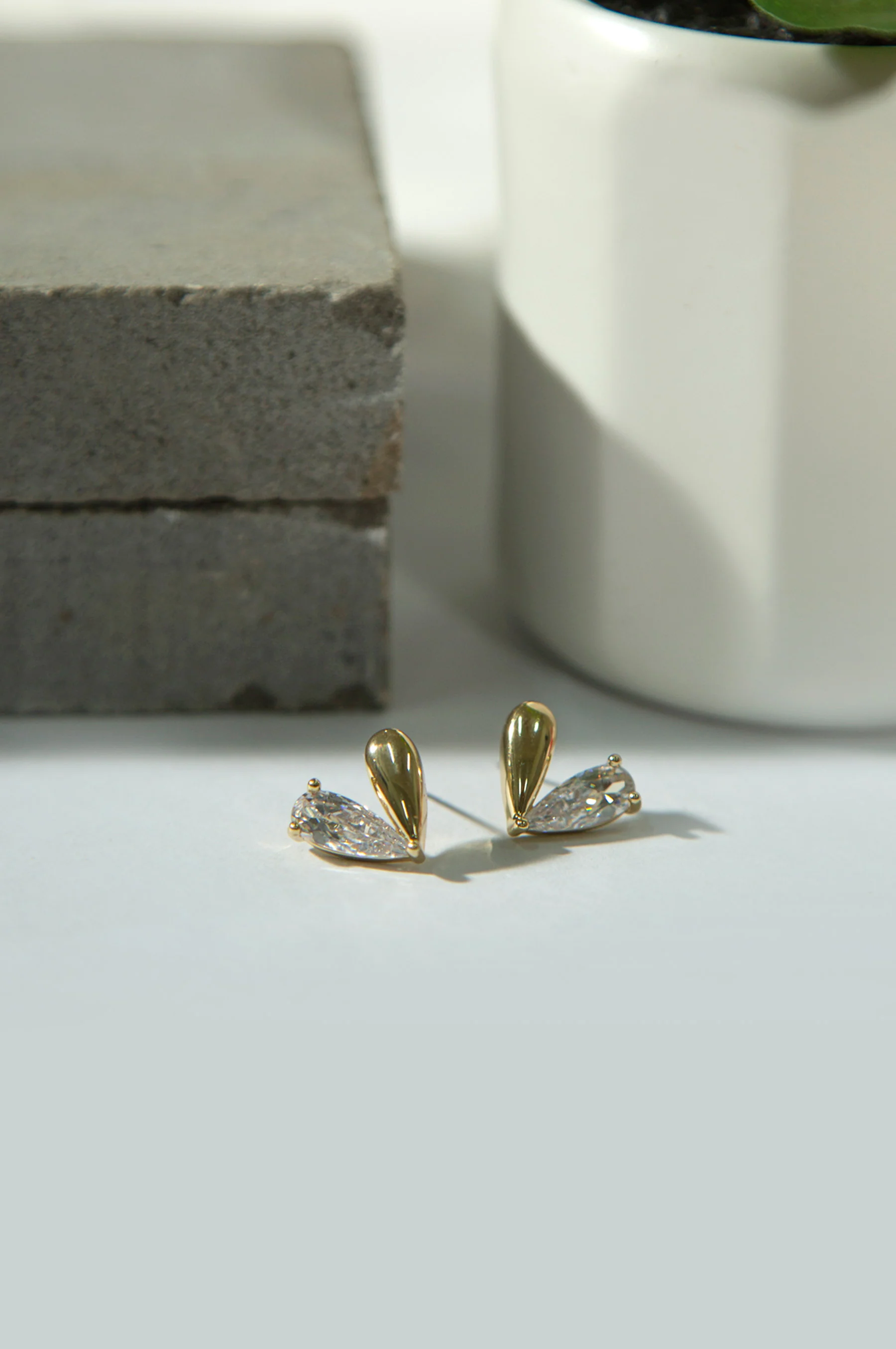 Drop Earrings with White Cubic Zirconia - Image 4