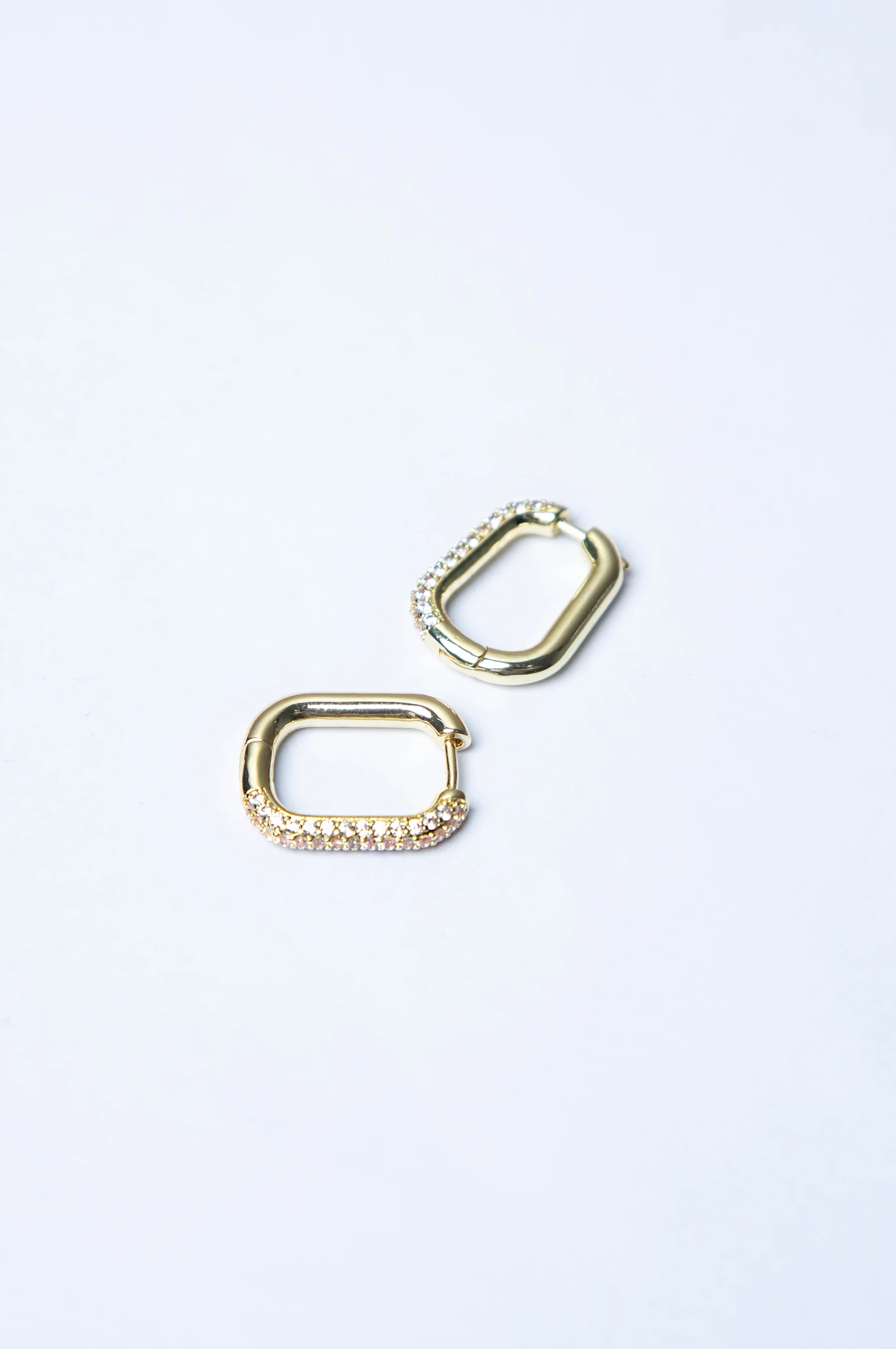 Gold-Plated Zirconia Earrings