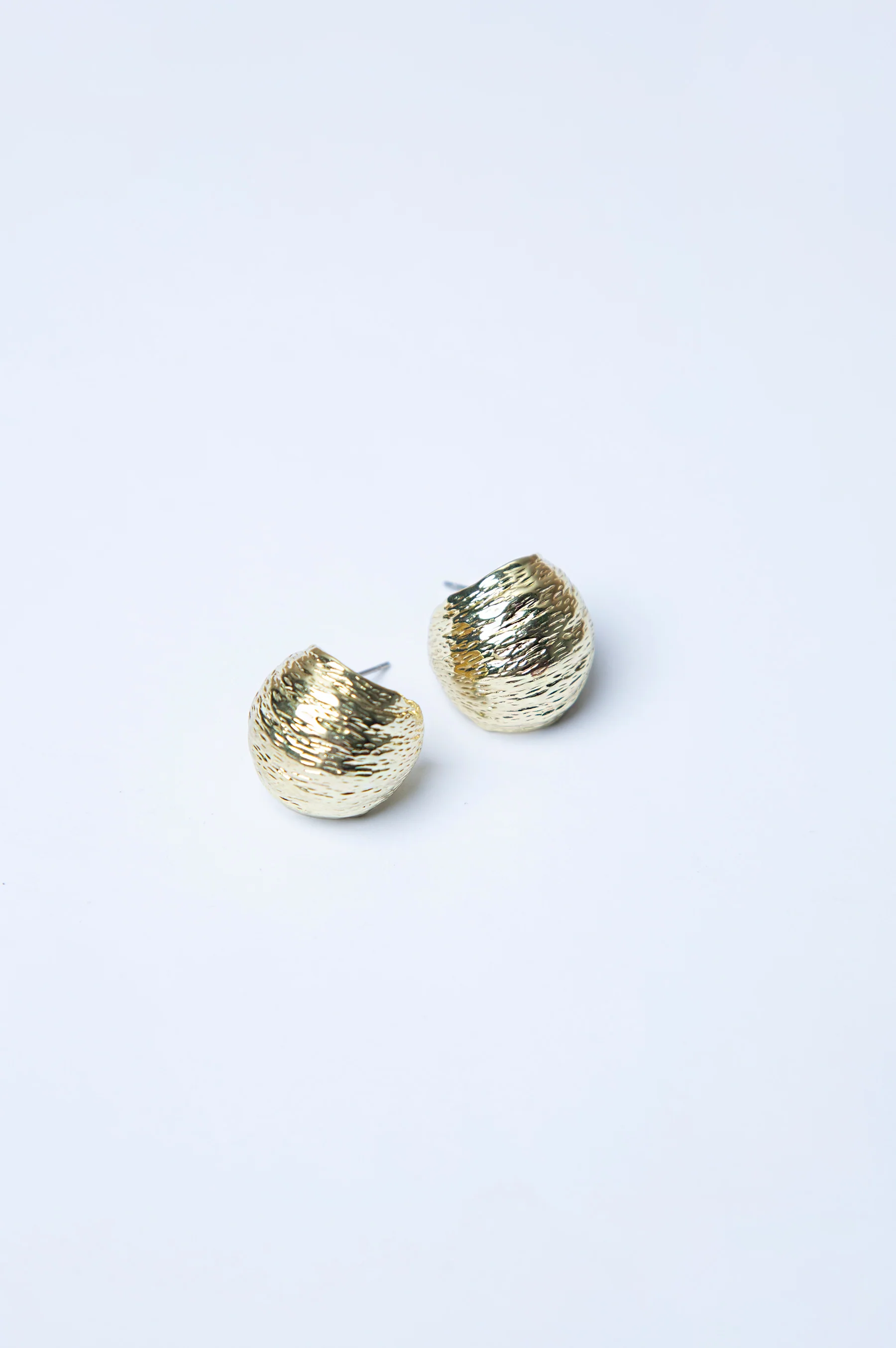 Golden Textured Earrings