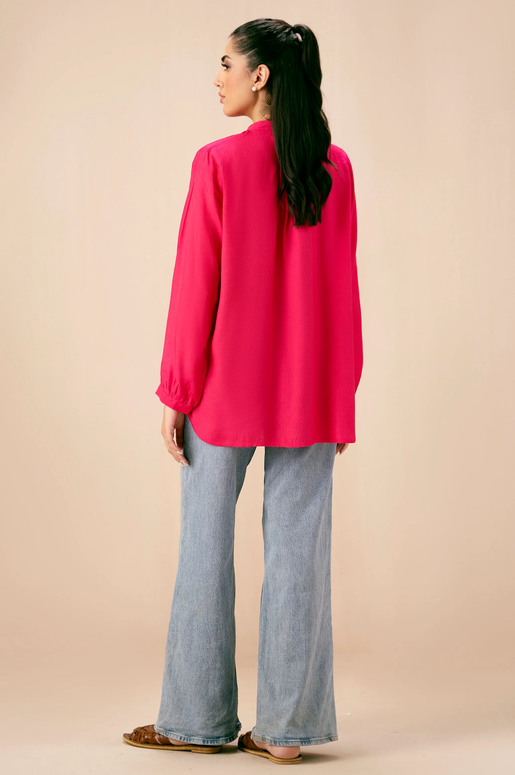 Dyed Raw Silk Western Top - Image 3