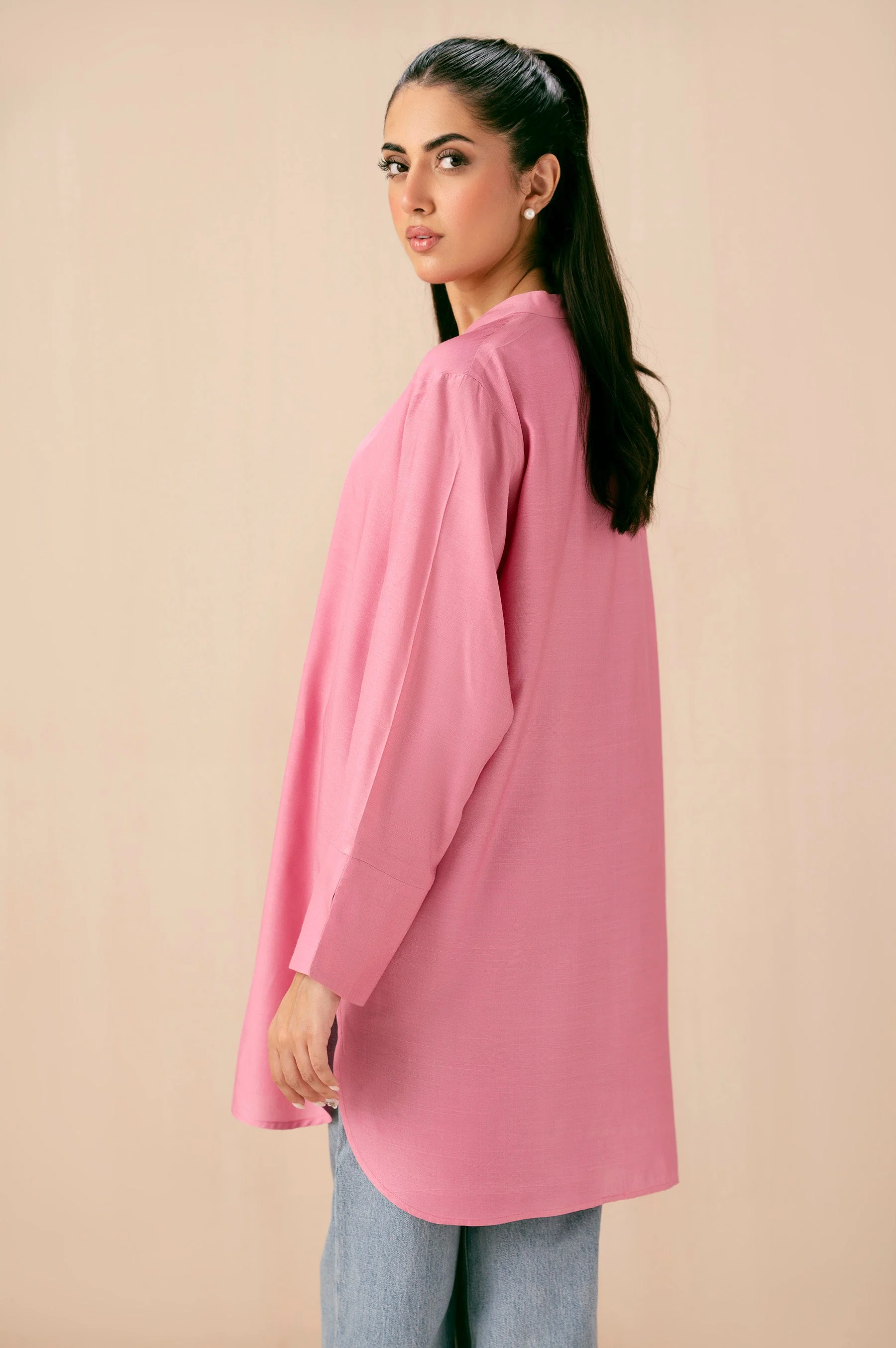 STITCHED DYED RAW SILK TOP (FACTORY E-OUTLET) - Image 3
