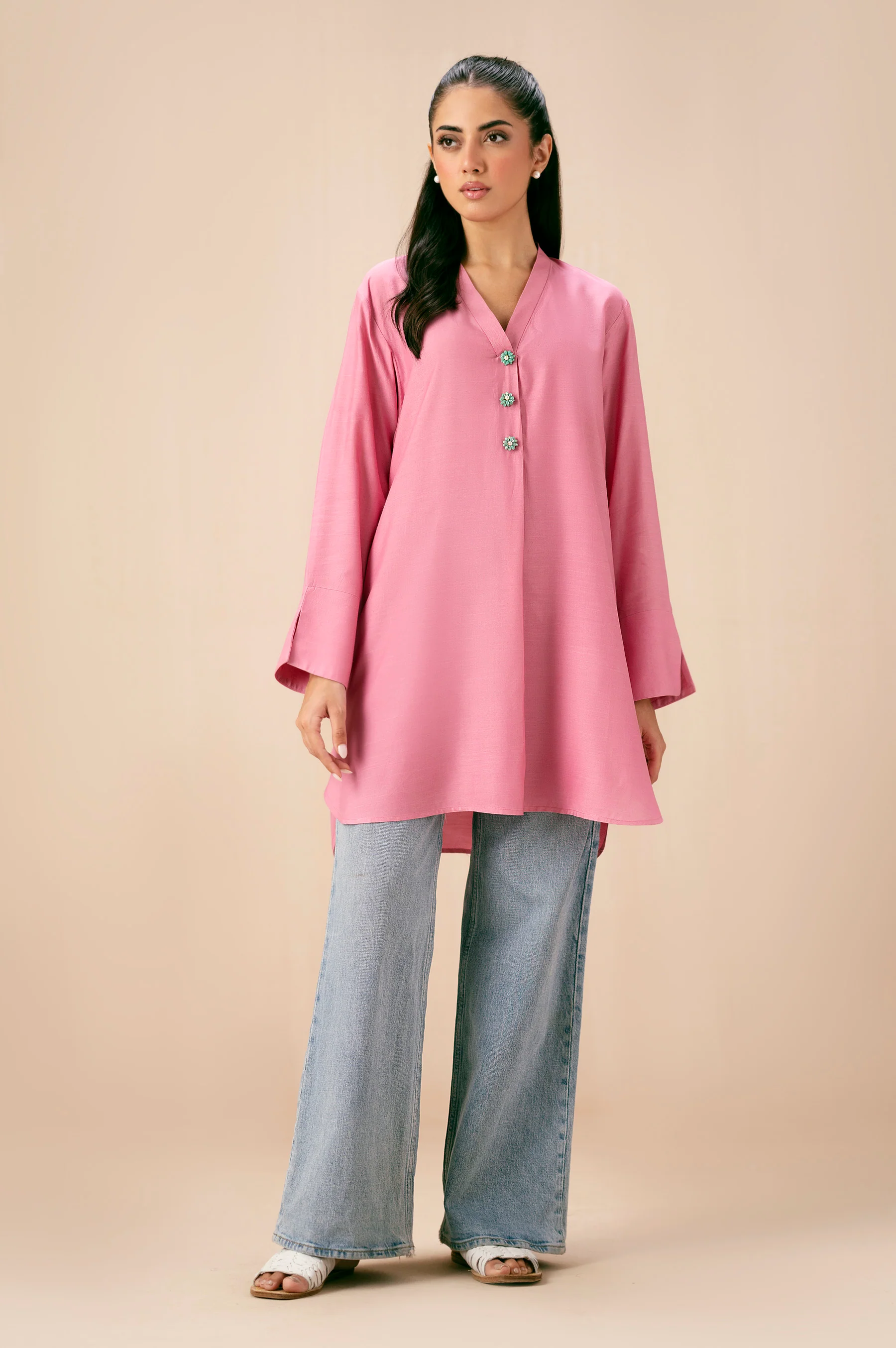 Dyed Raw Silk Western Top - Image 6