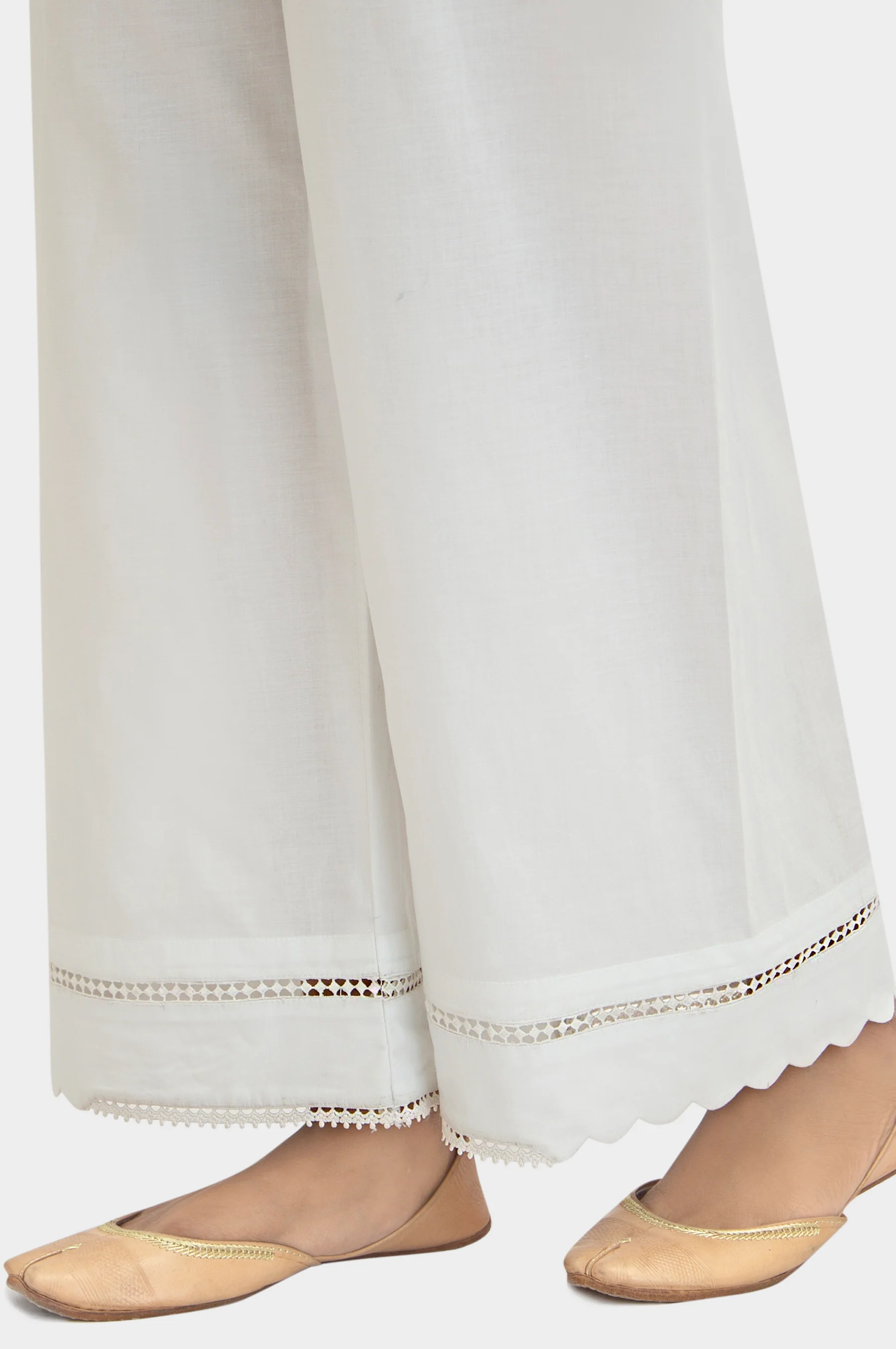 Embellished Cambric Culottes - White - Image 2