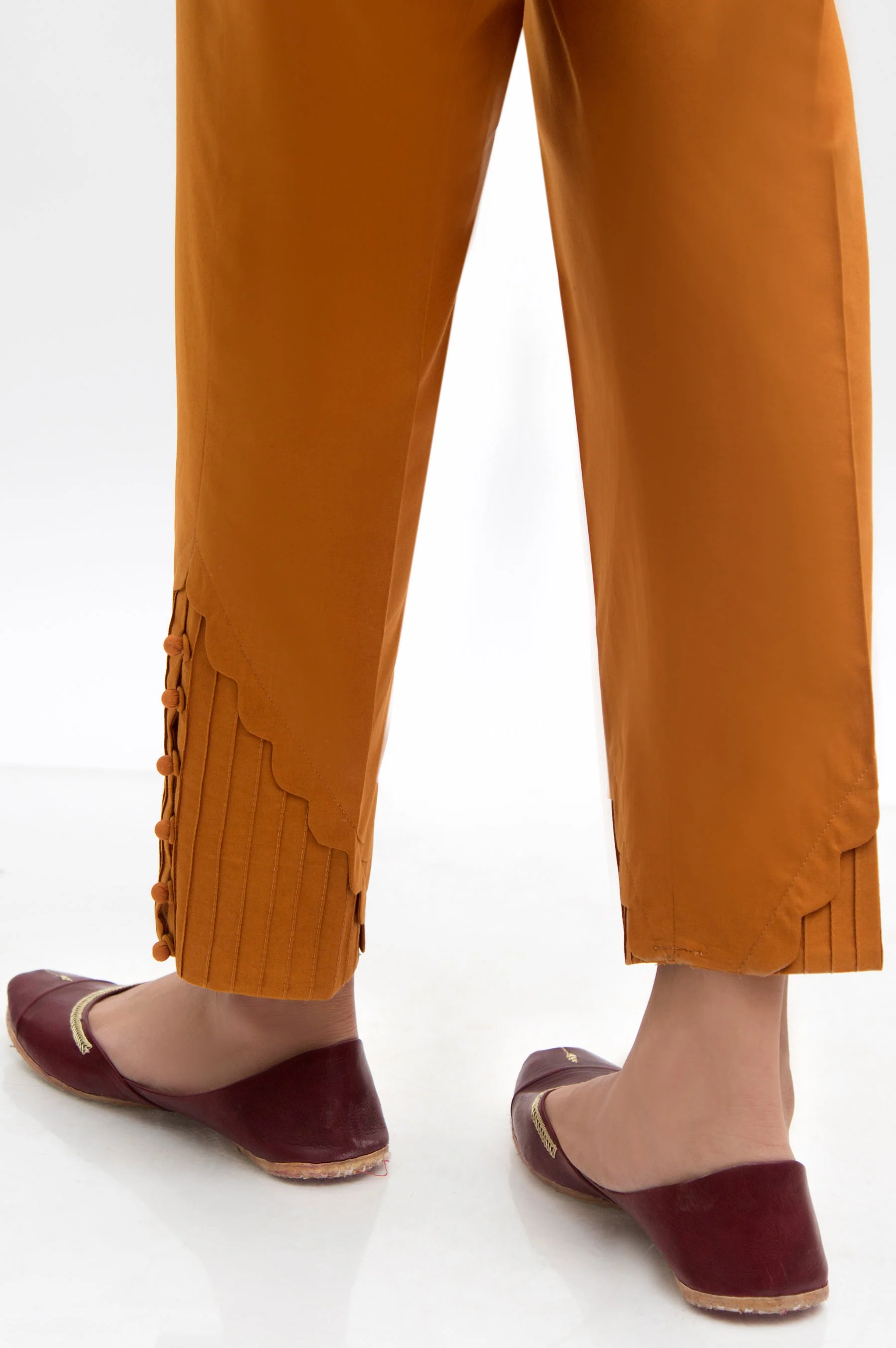 Embellished cigarette Pants  - Mustard - Image 2