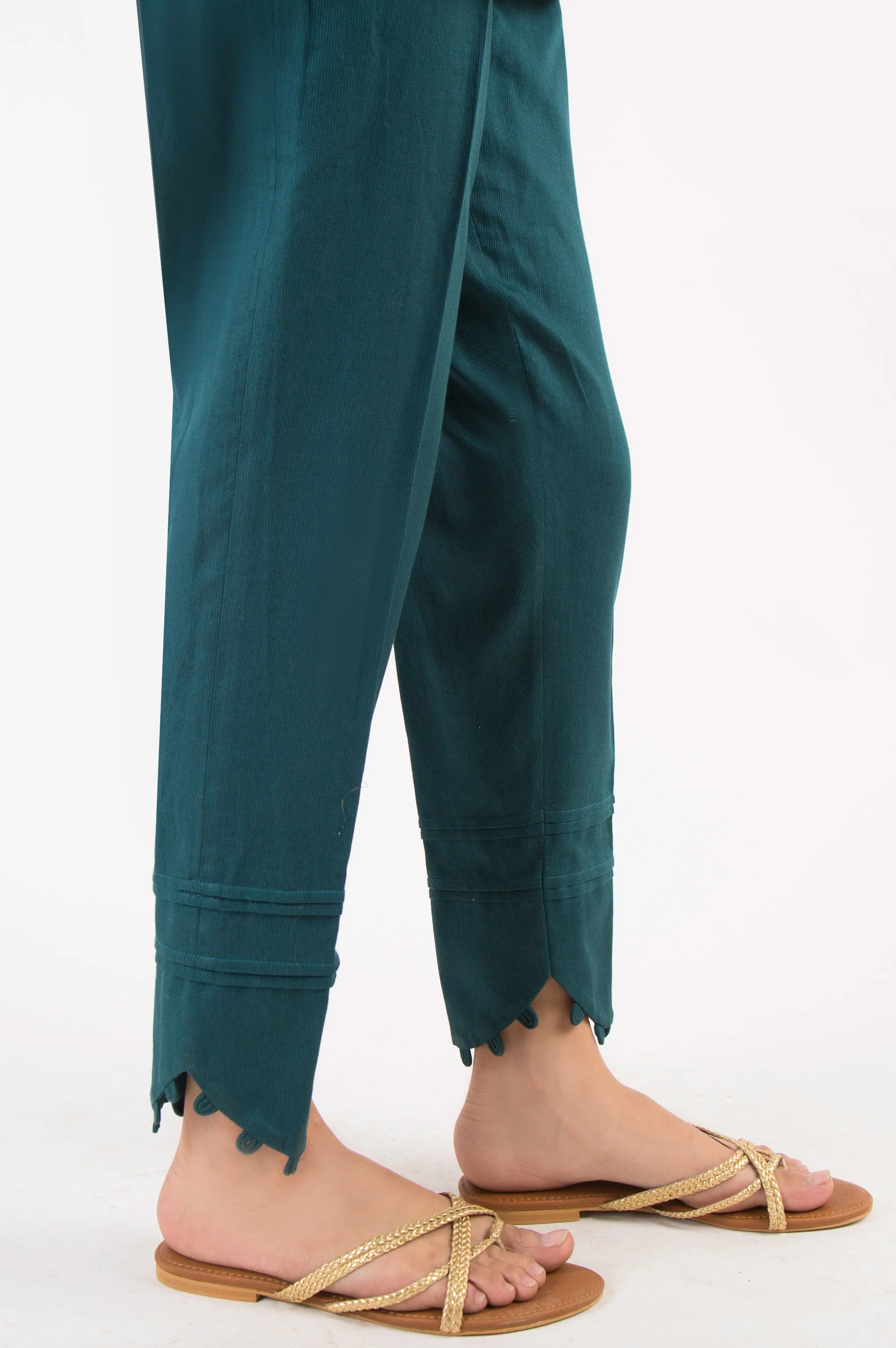 Embellished Cottel Pants - Teal - Image 2