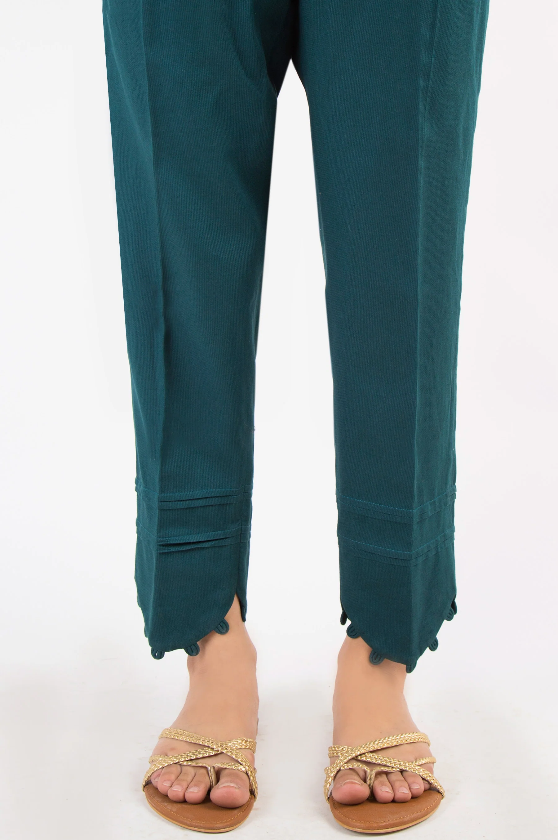 Embellished Cottel Pants - Teal - Image 3