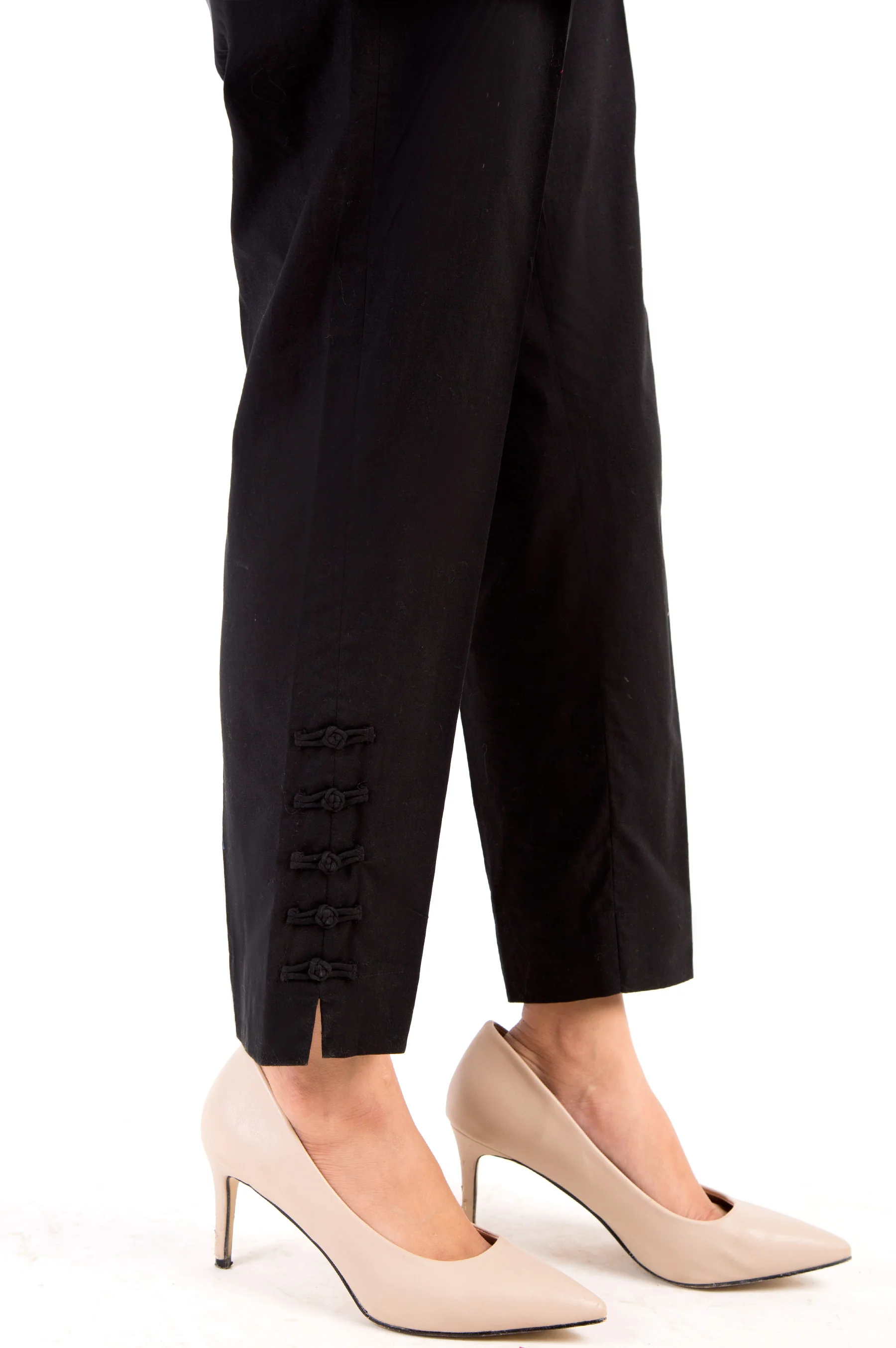 Embellished Cambric Pants - Black - Image 3