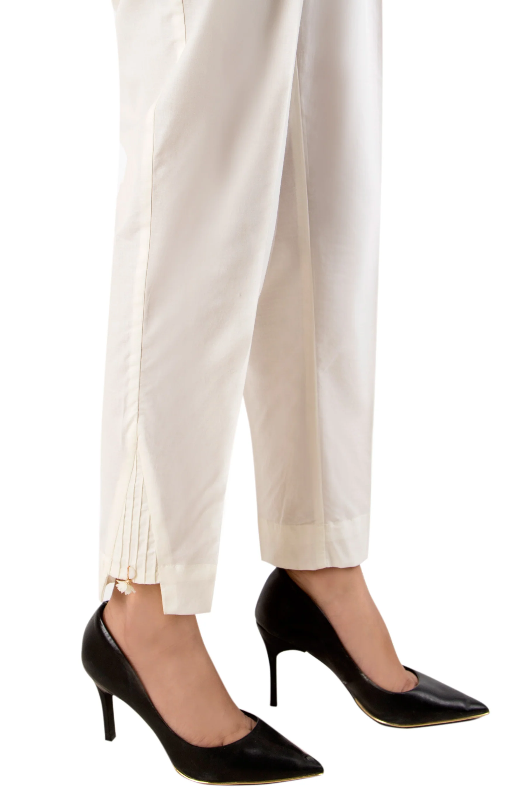 Embellished Cigarette Pants - Off-White - Image 2