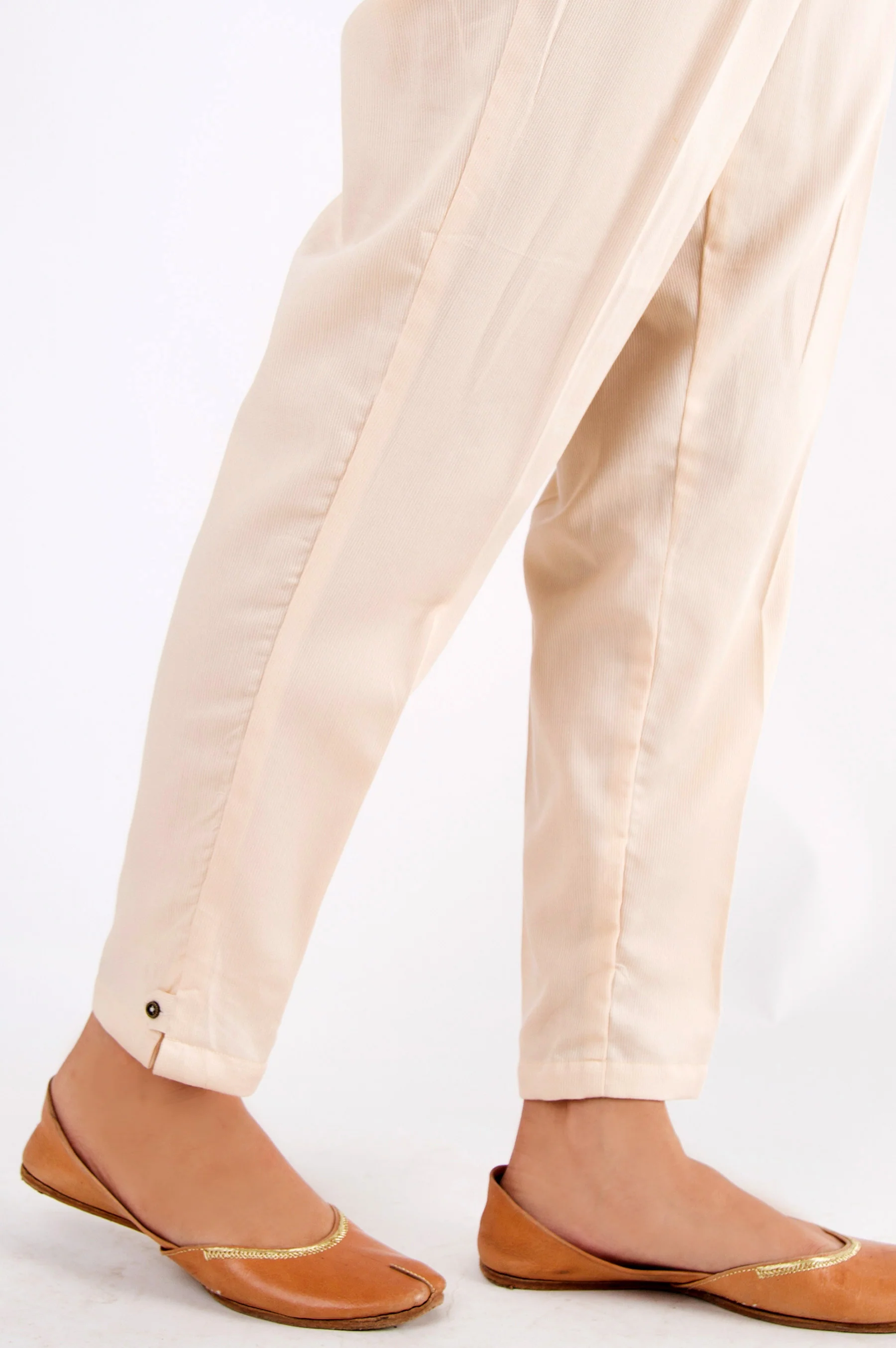 Embellished Cottel Pants - Beige - Image 3