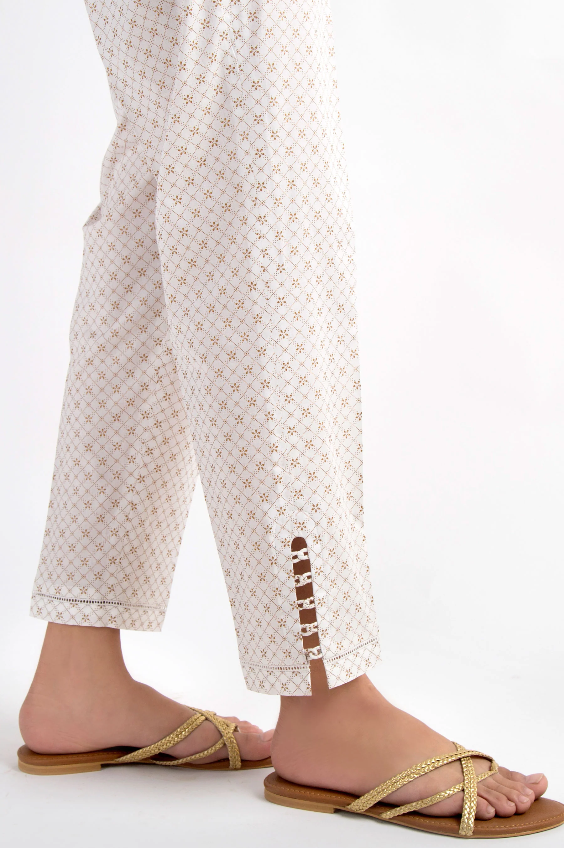 Cambric Embellished Cigarette Pants - Copper Paste - Image 2
