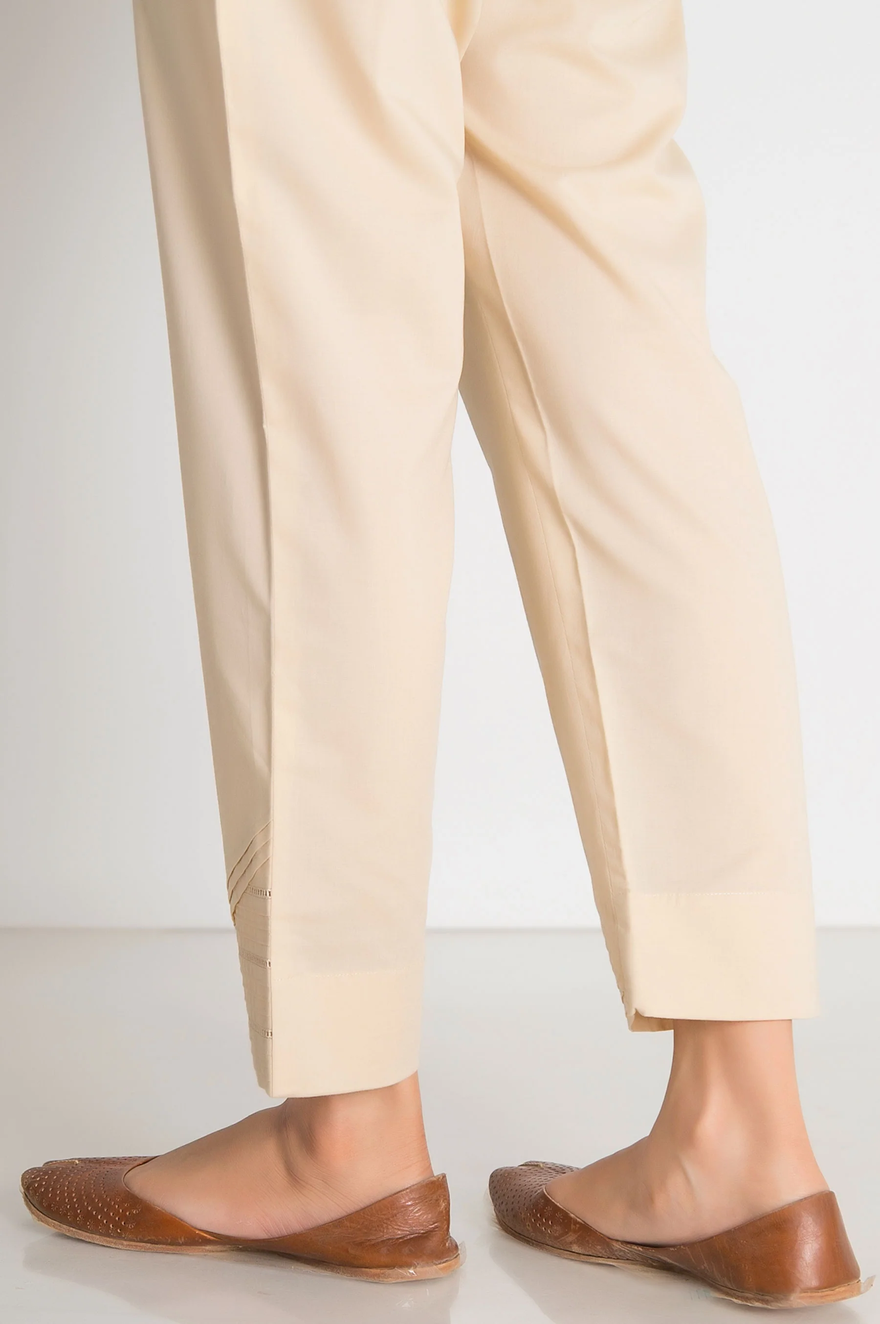 Embellished Cigrette Pant - Beige - Image 2