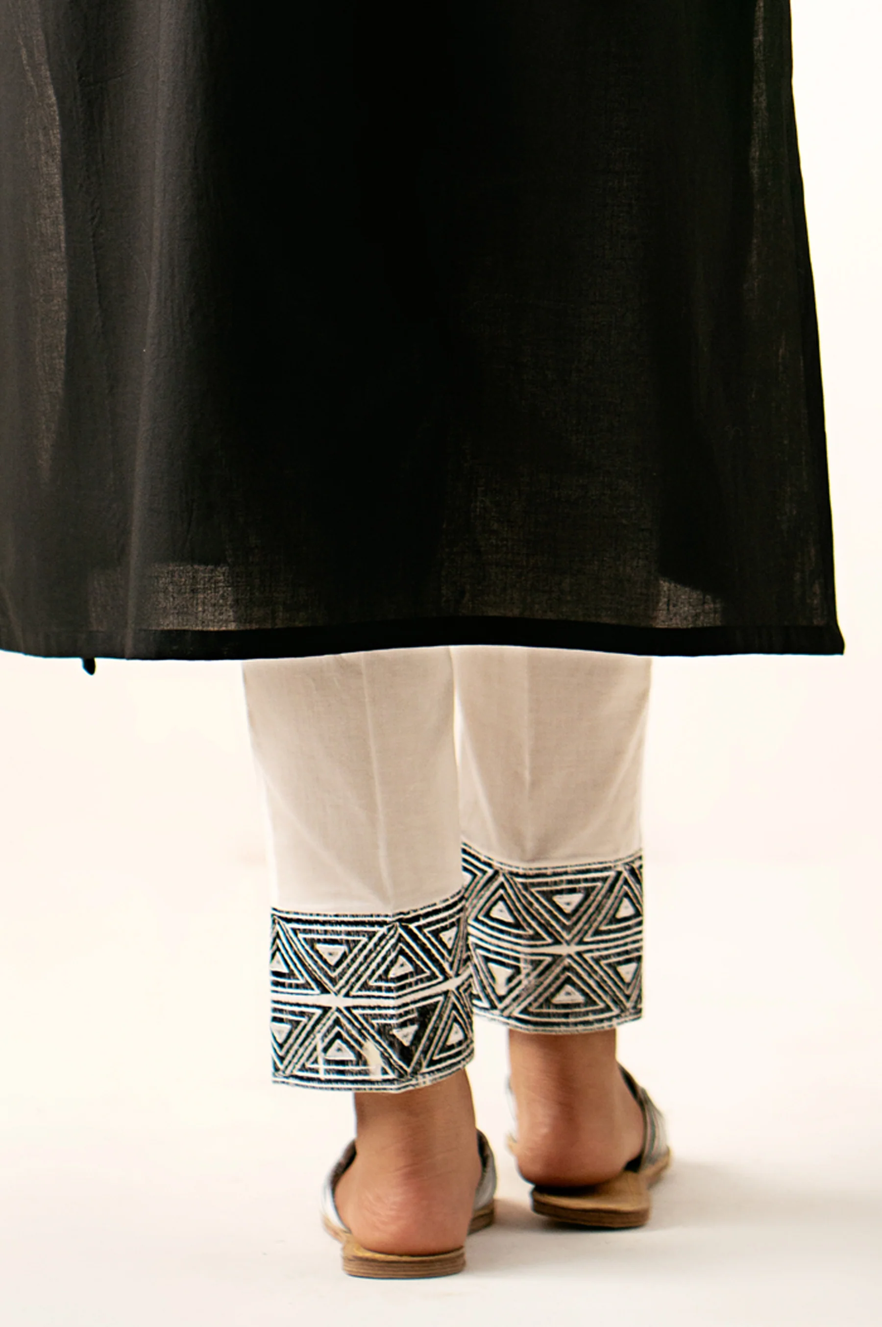 Embroidered Cambric Bottom - White - Image 4