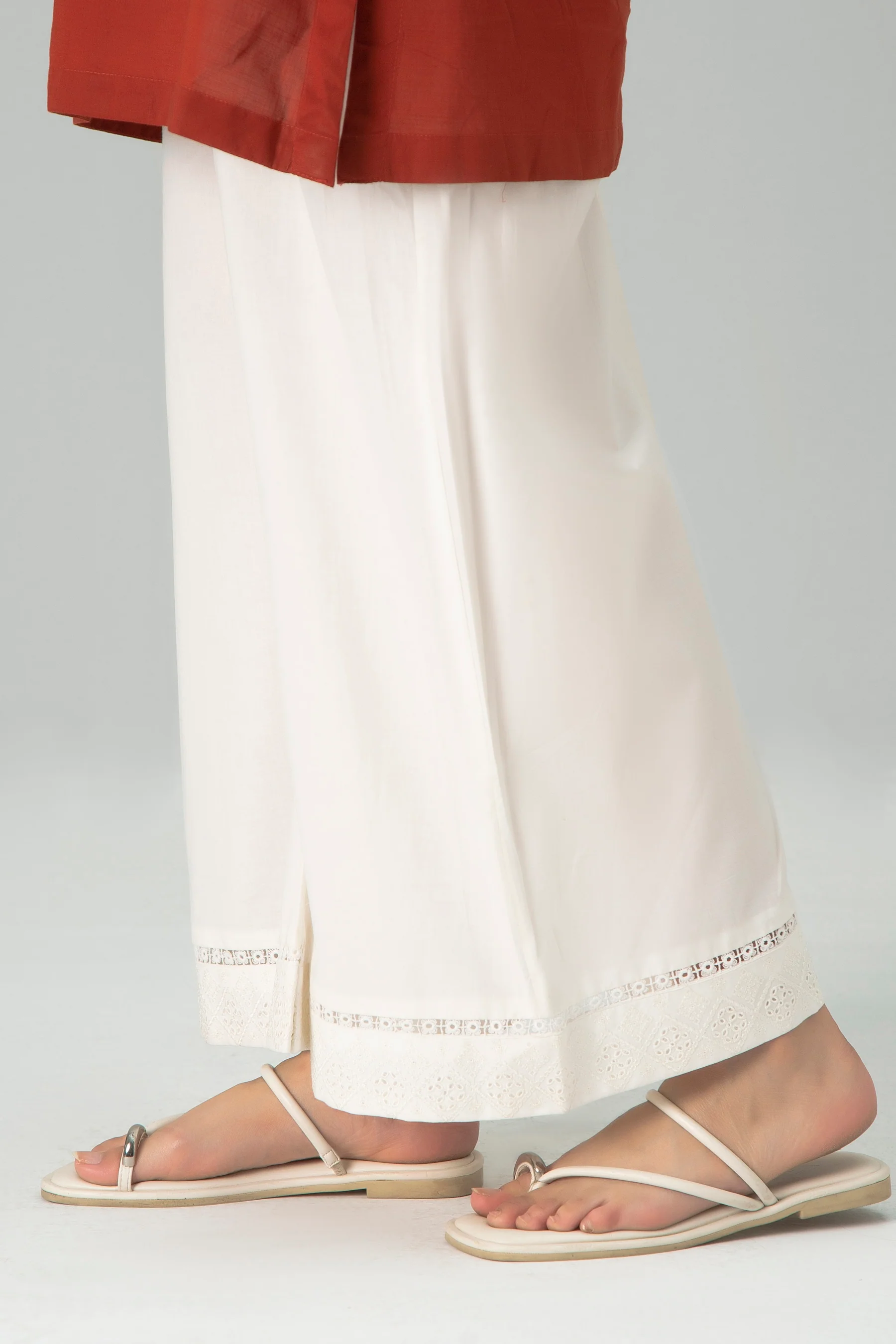 CHIKANKARI CAMBRIC CULOTTES - Image 3
