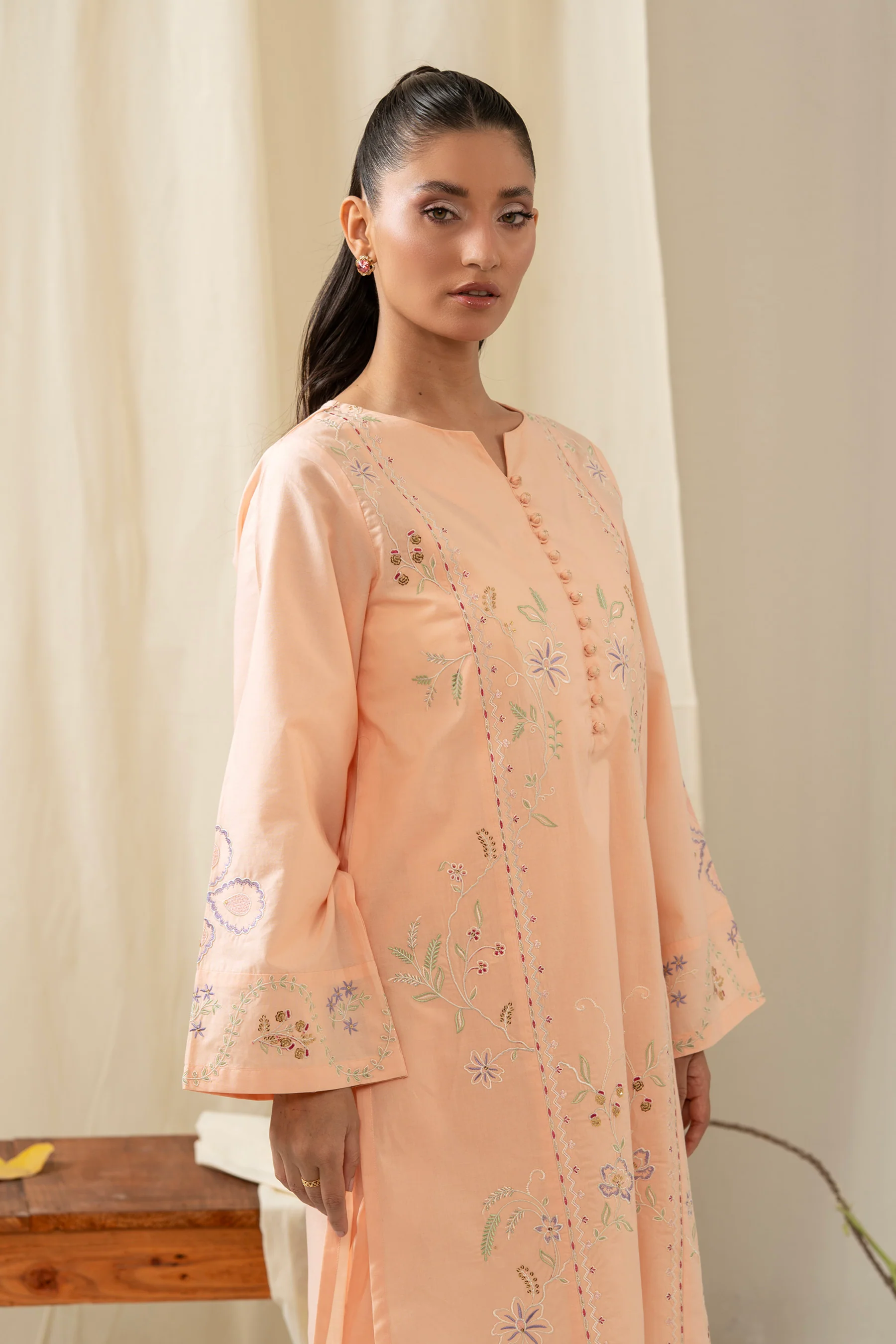 EMBROIDERED CAMBRIC STITCHED 2 PIECE SUIT - Image 7