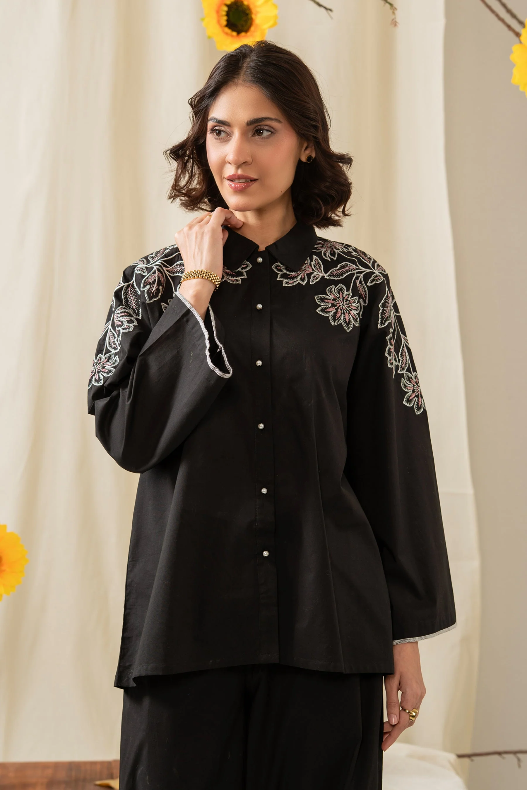 EMBROIDERED CAMBRIC CO-ORD SET (FACTORY E-OUTLET) - Image 3