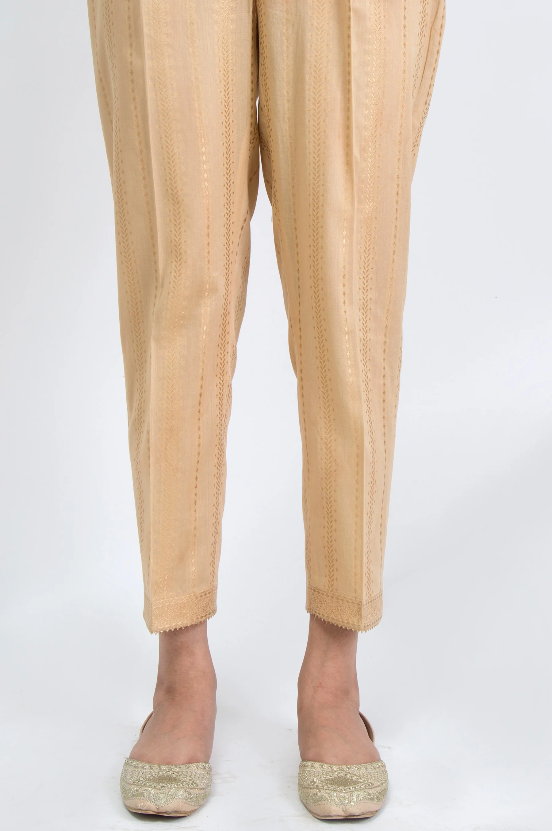 Jacquard Embroidered Cigarette Pants - Image 2