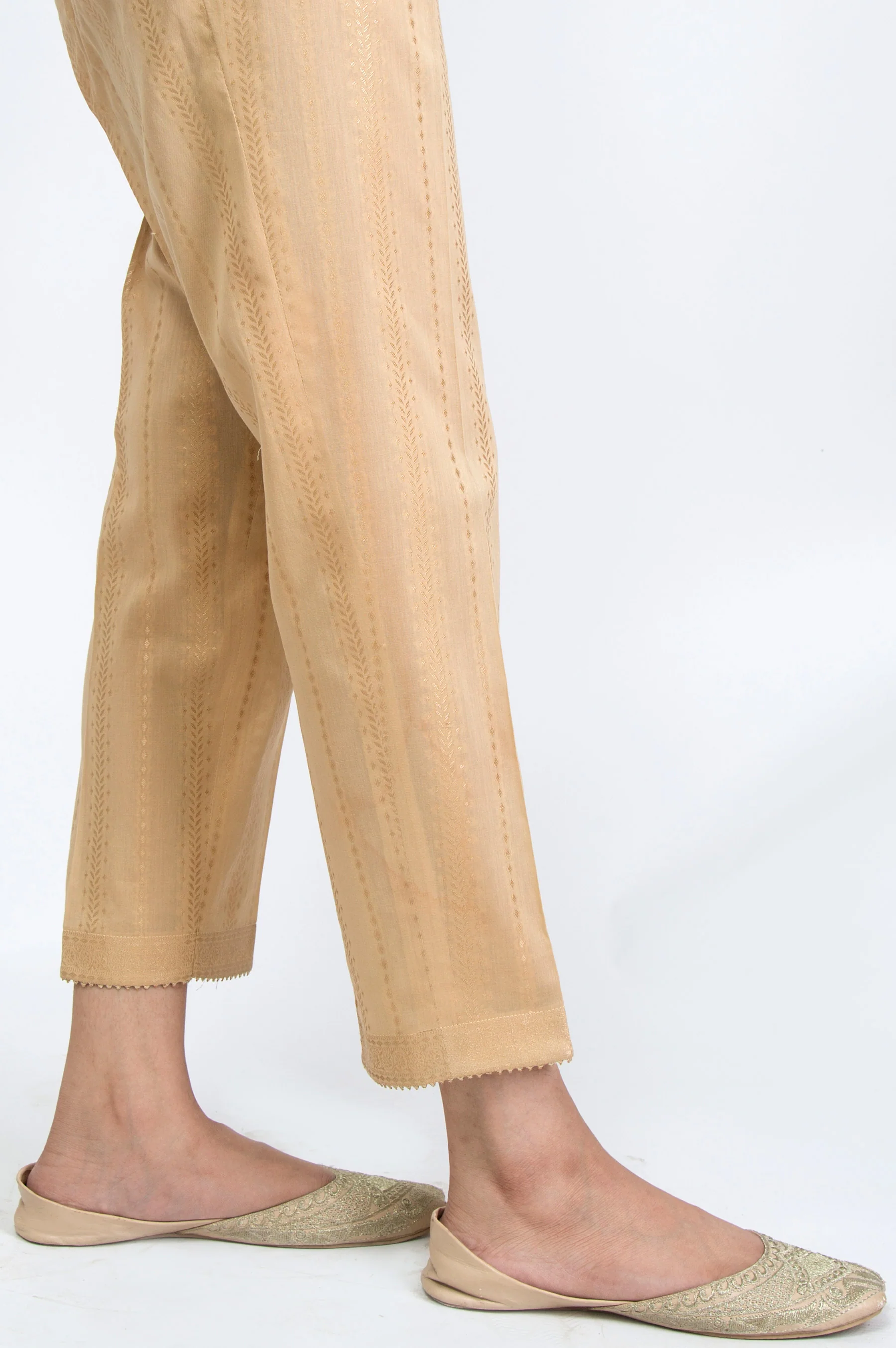 Jacquard Embroidered Cigarette Pants - Image 3