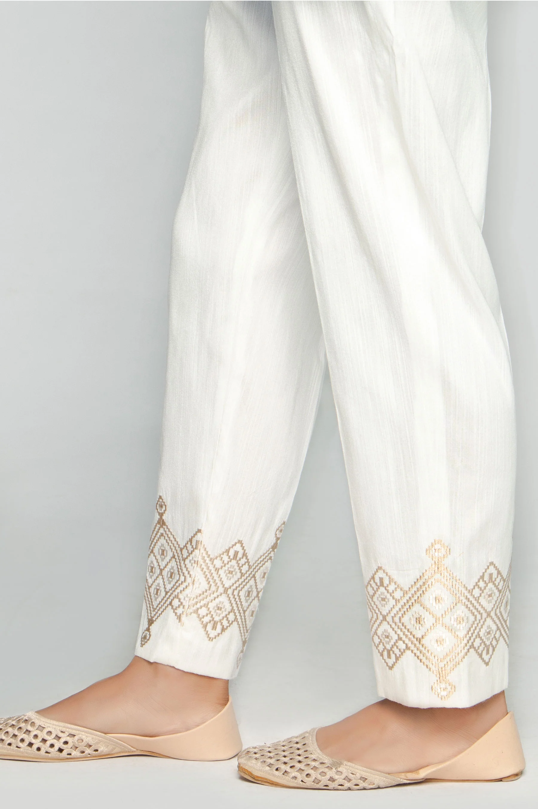 Embroidered Cigarette Pants - Image 2