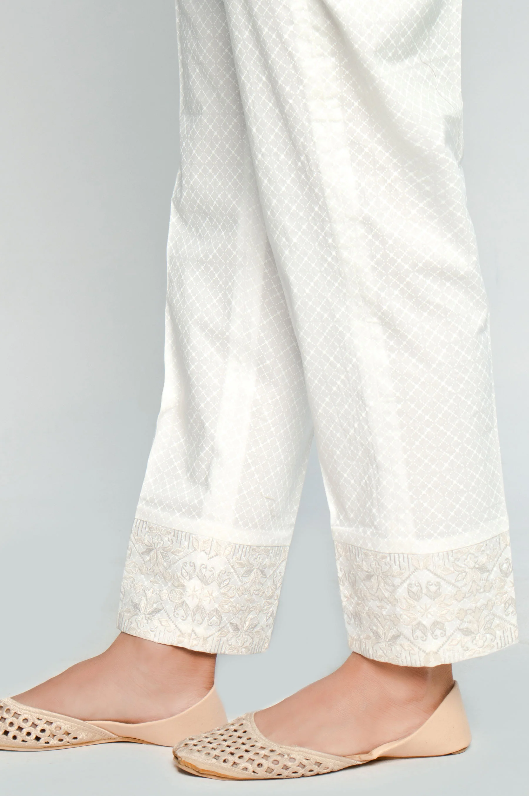 Embroidered Cigarette Pants - Image 2