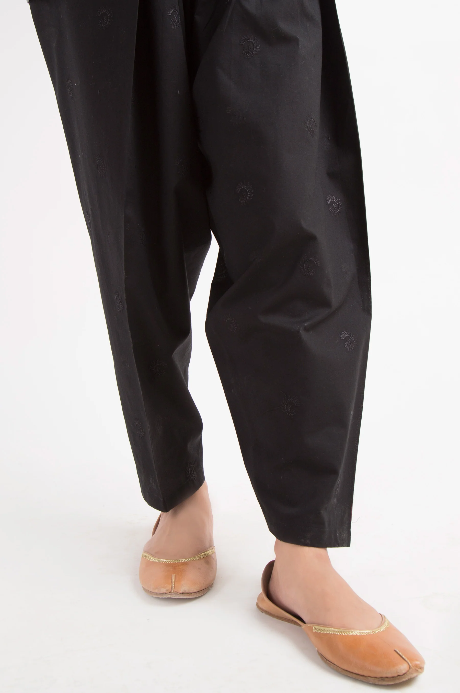 Embroidered Shalwar - Black - Image 2