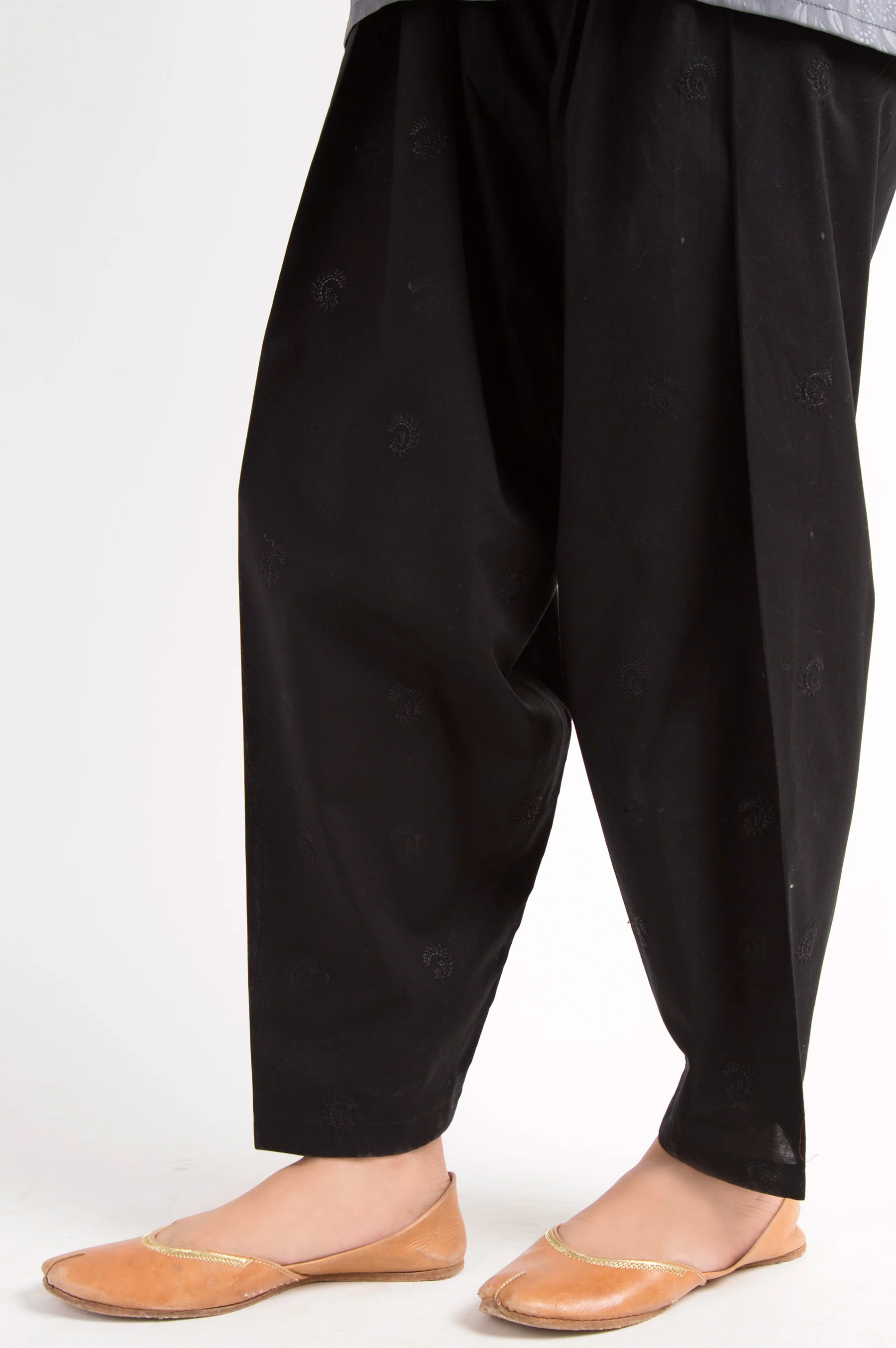 Embroidered Shalwar - Black - Image 3