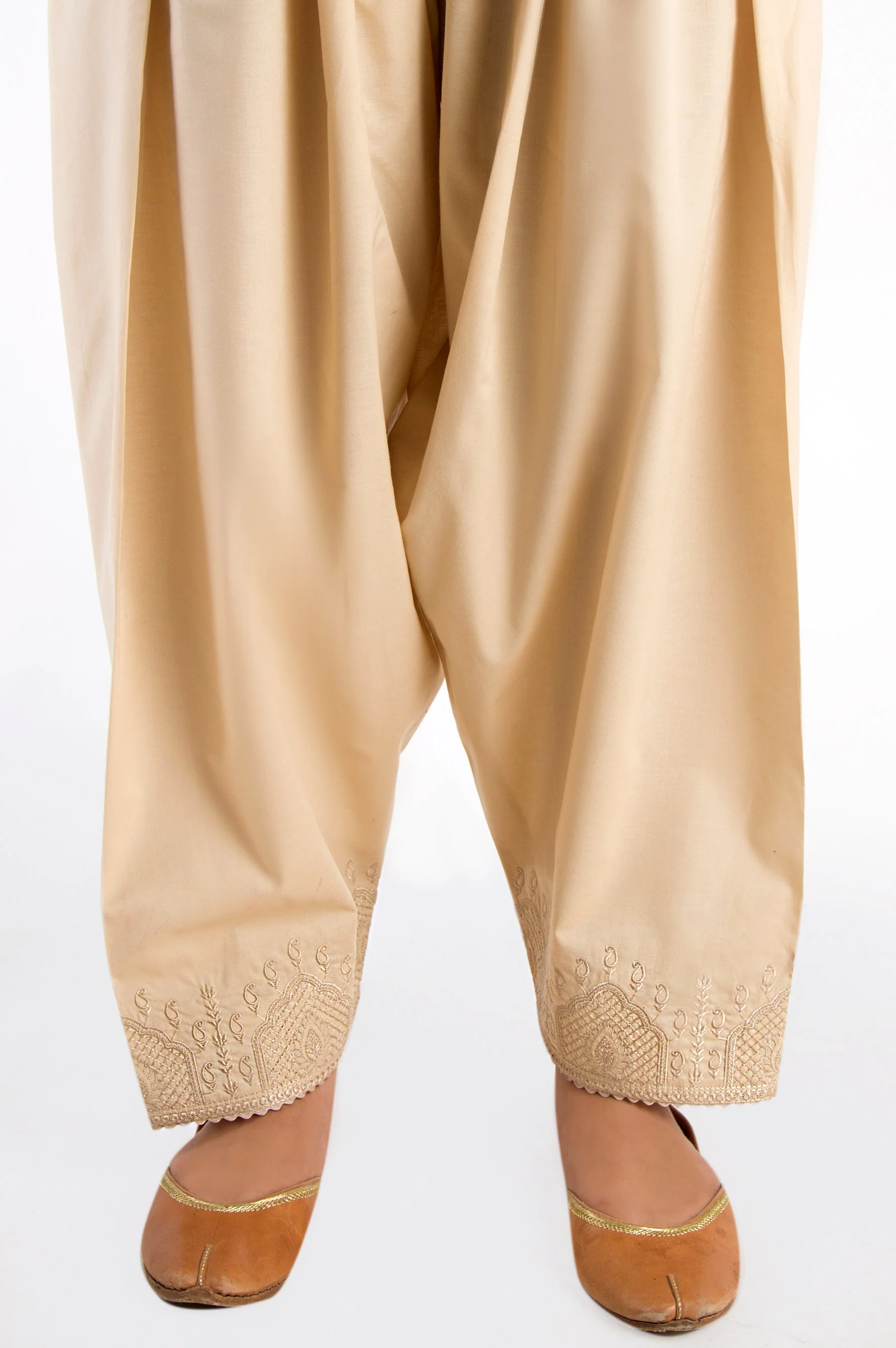 Embroidered Shalwar - Beige