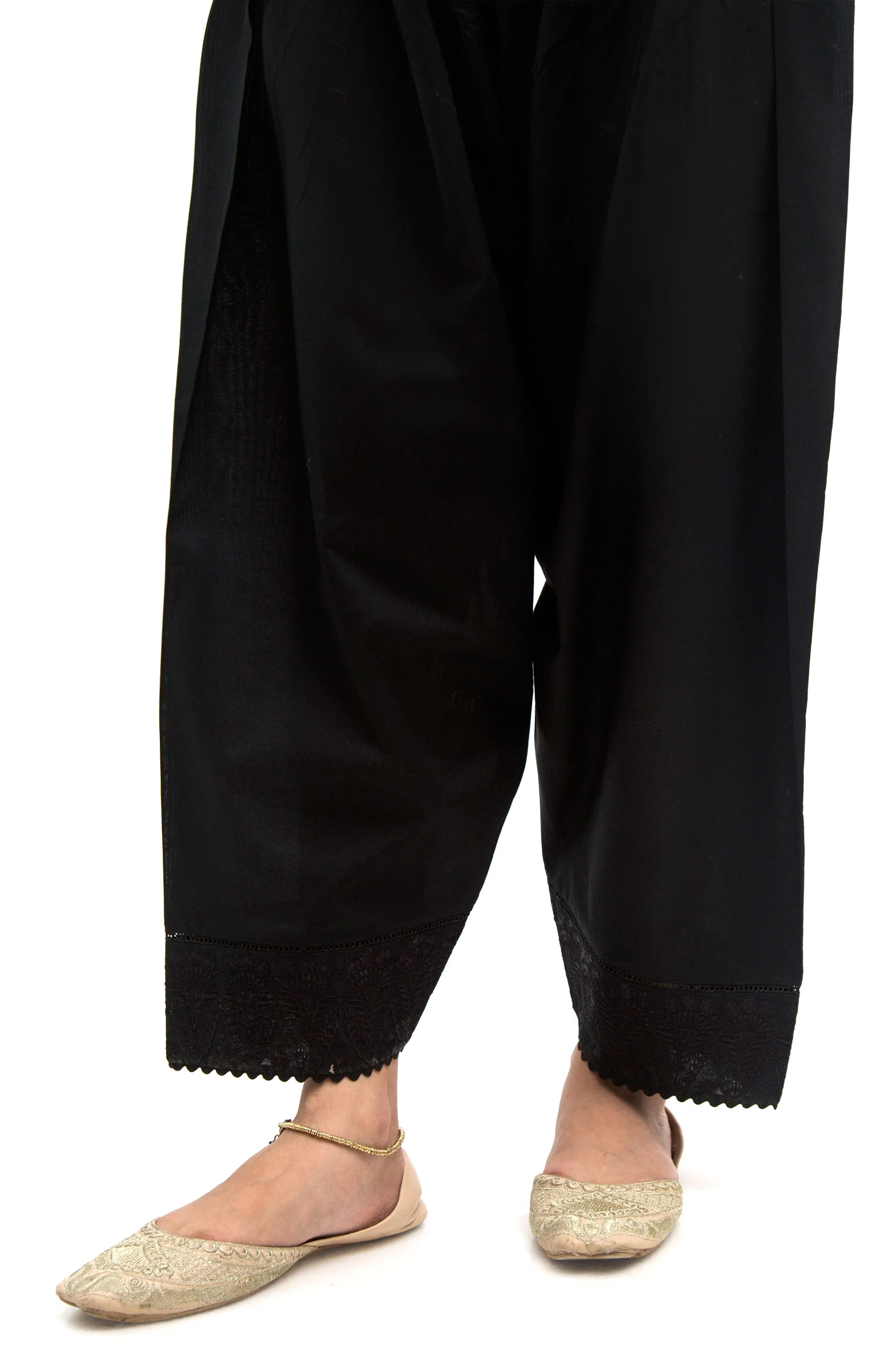 Embroidered Shalwar - Black - Image 3