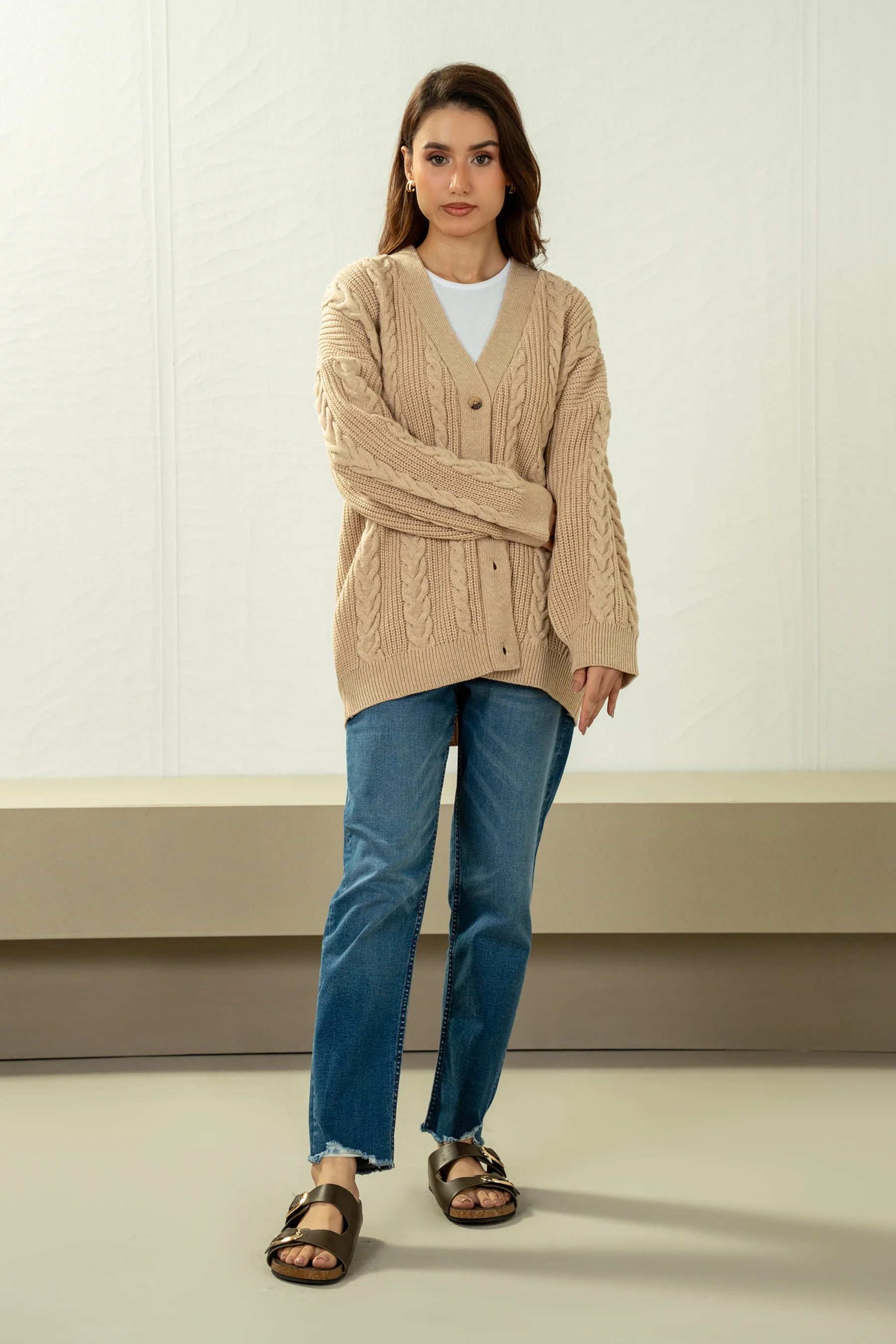 STYLIZED BUTTON DOWN CARDIGAN