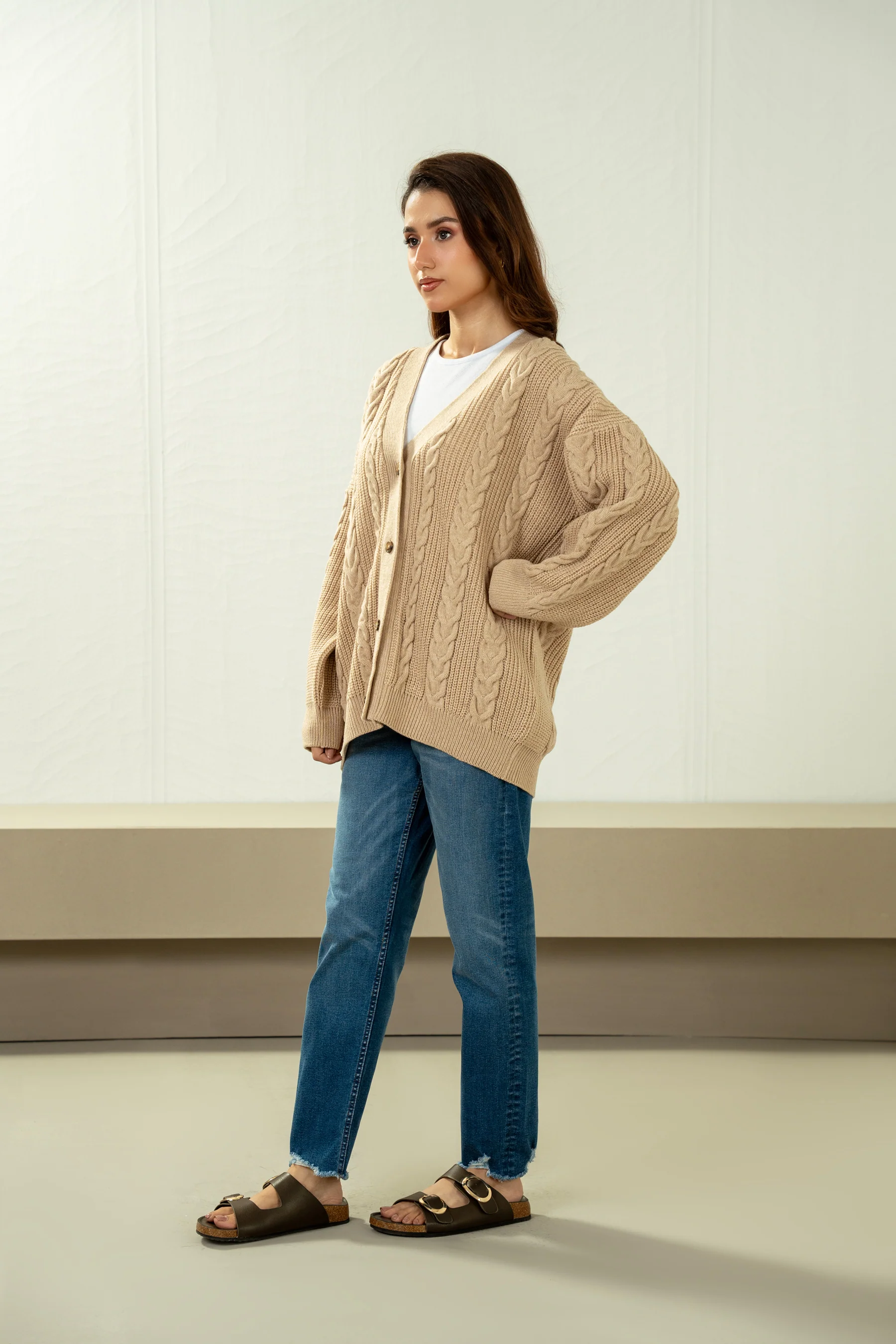 STYLIZED BUTTON DOWN CARDIGAN - Image 5