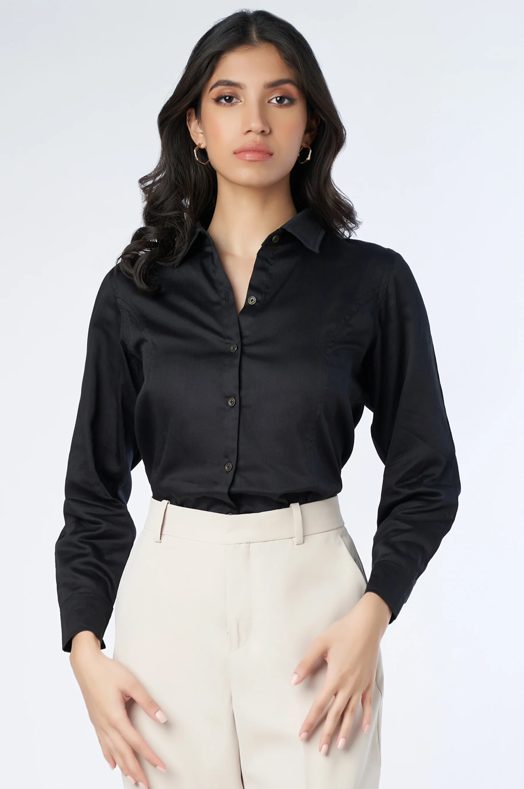 Straight Fit Formal Pants - Ivory - Image 2