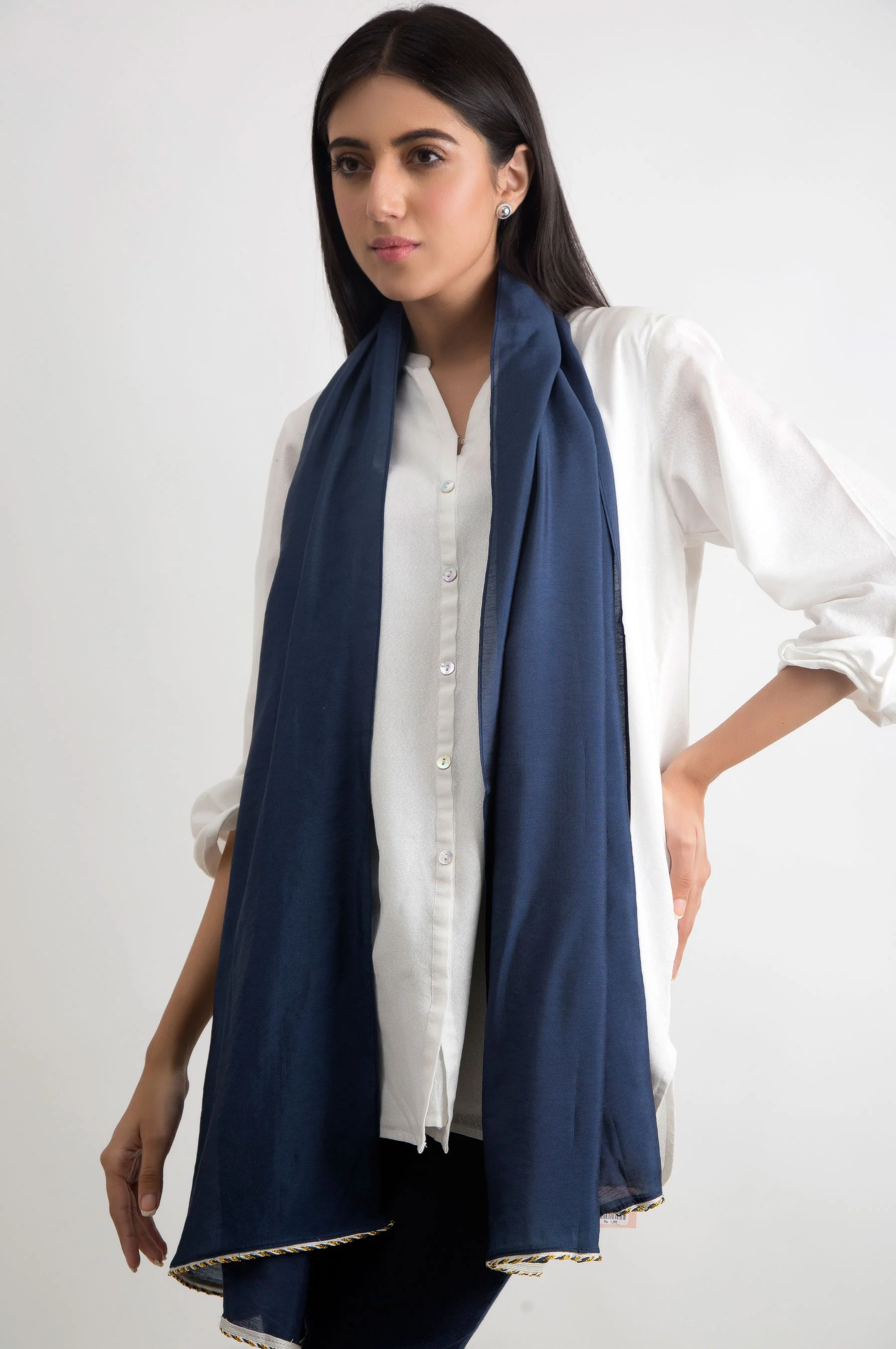 Lace Borders Silk Scarf