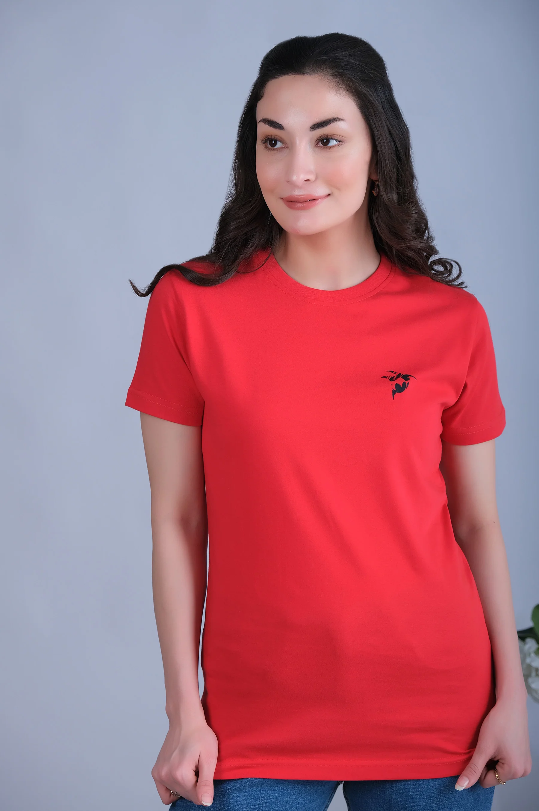 Round Neck Red T-Shirt - Image 2