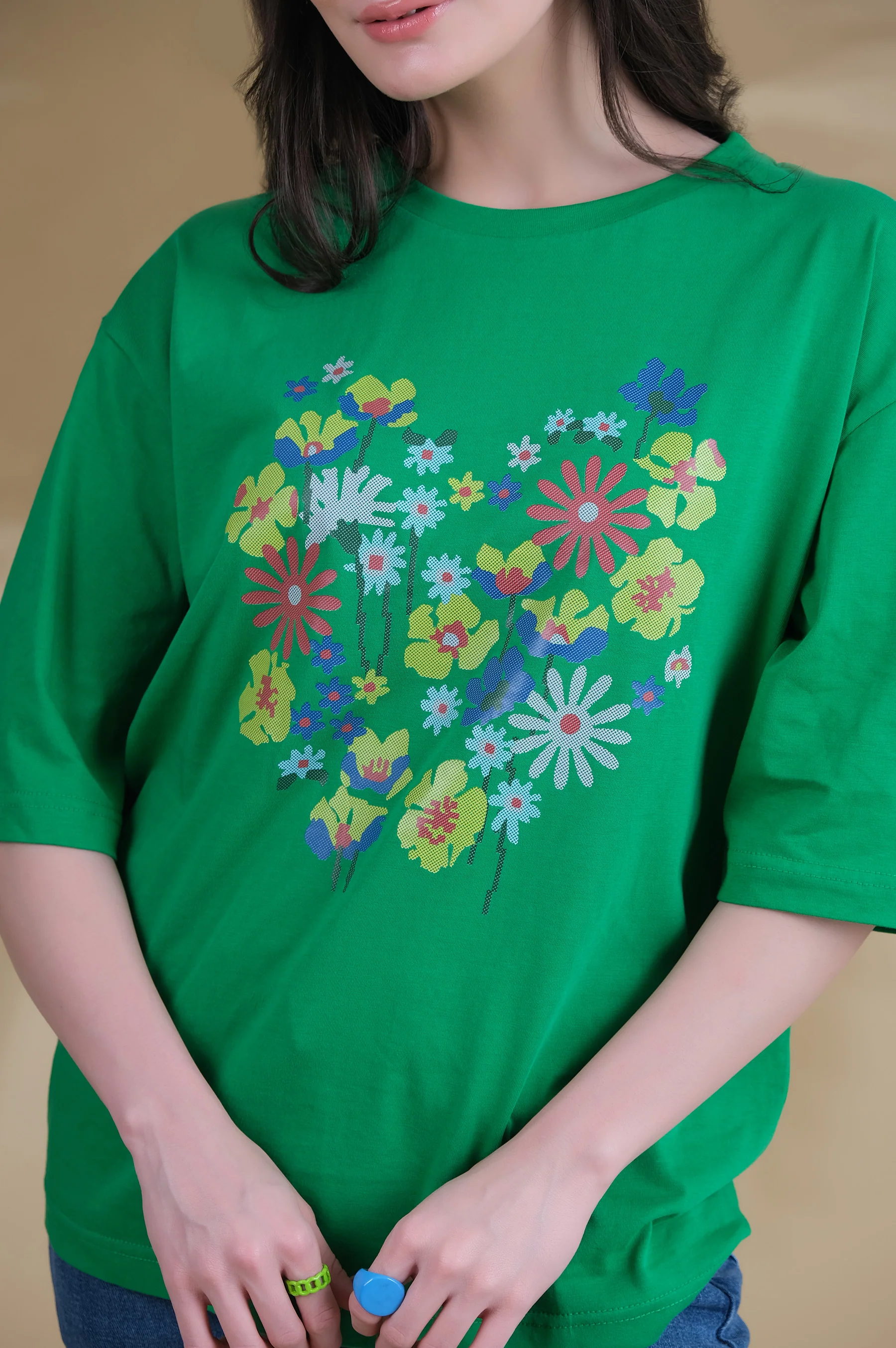 Printed Green T-Shirt - Image 2