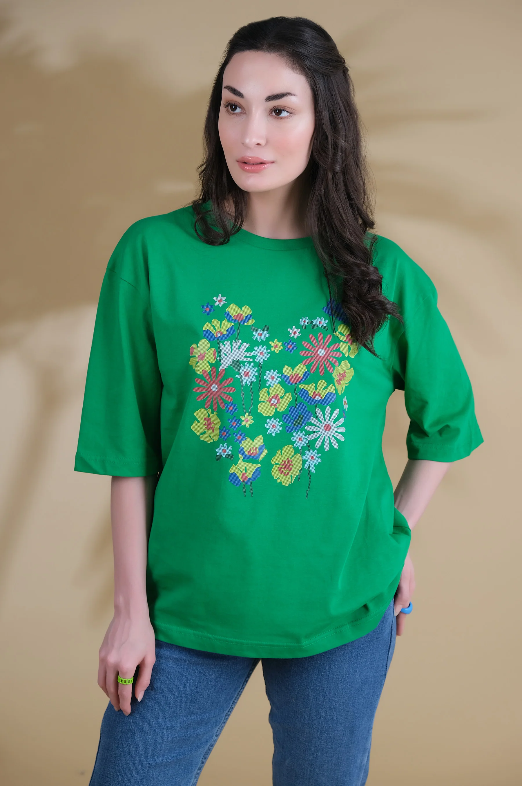 Printed Green T-Shirt - Image 3
