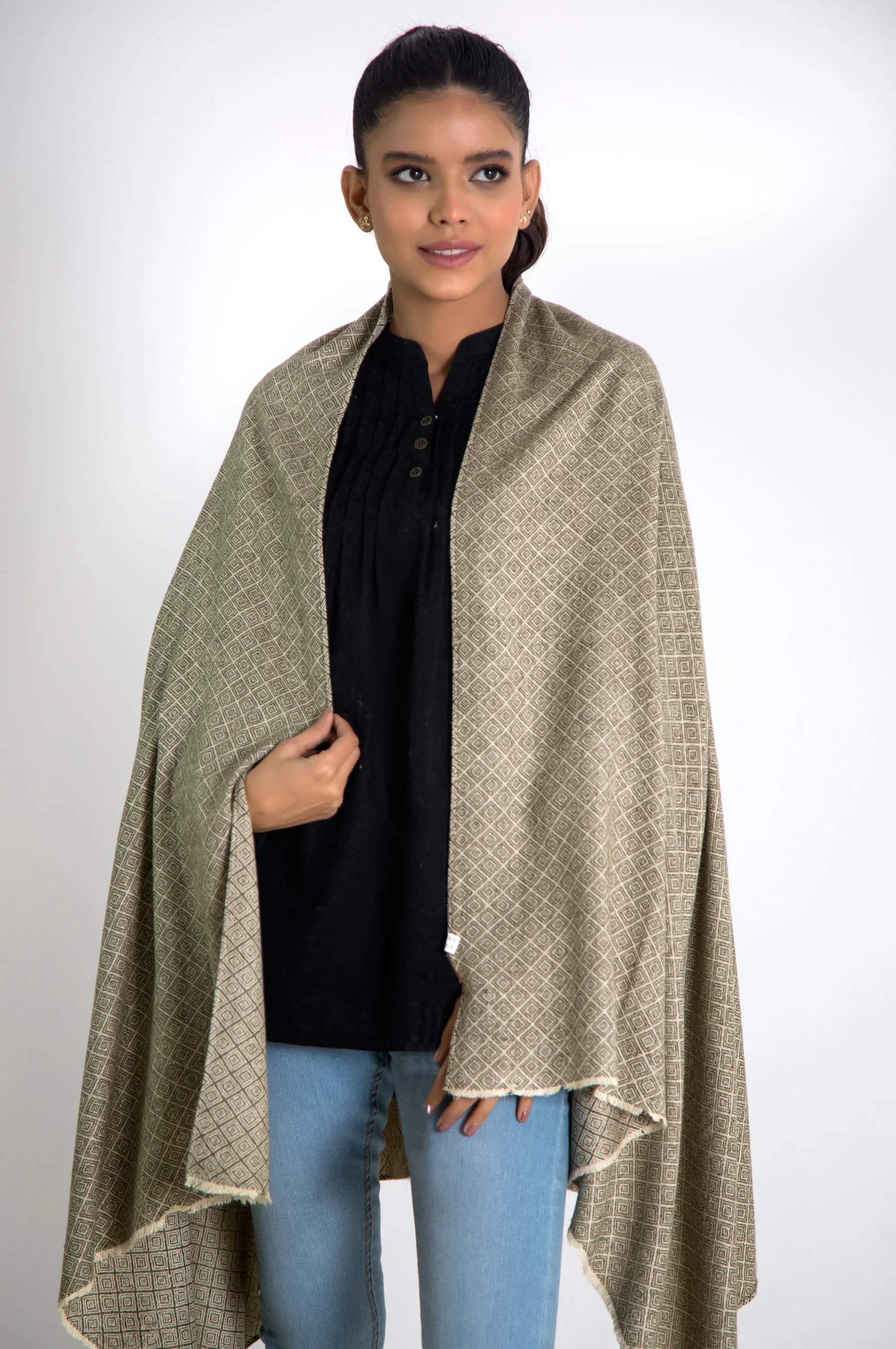 Pattern Brushed Scarf