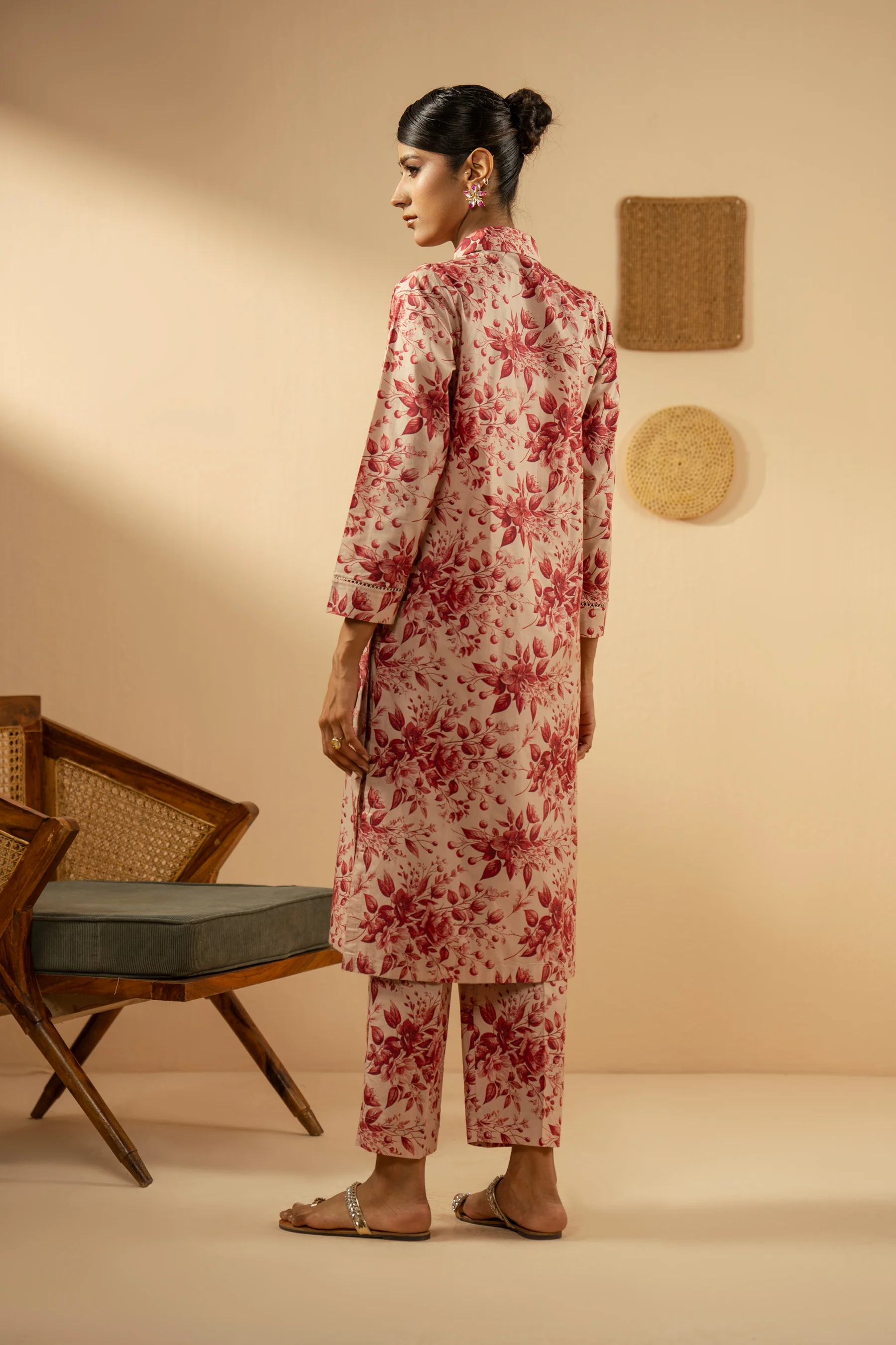PRINTED CAMBRIC STITCHED 2 PIECE SUIT - Image 5