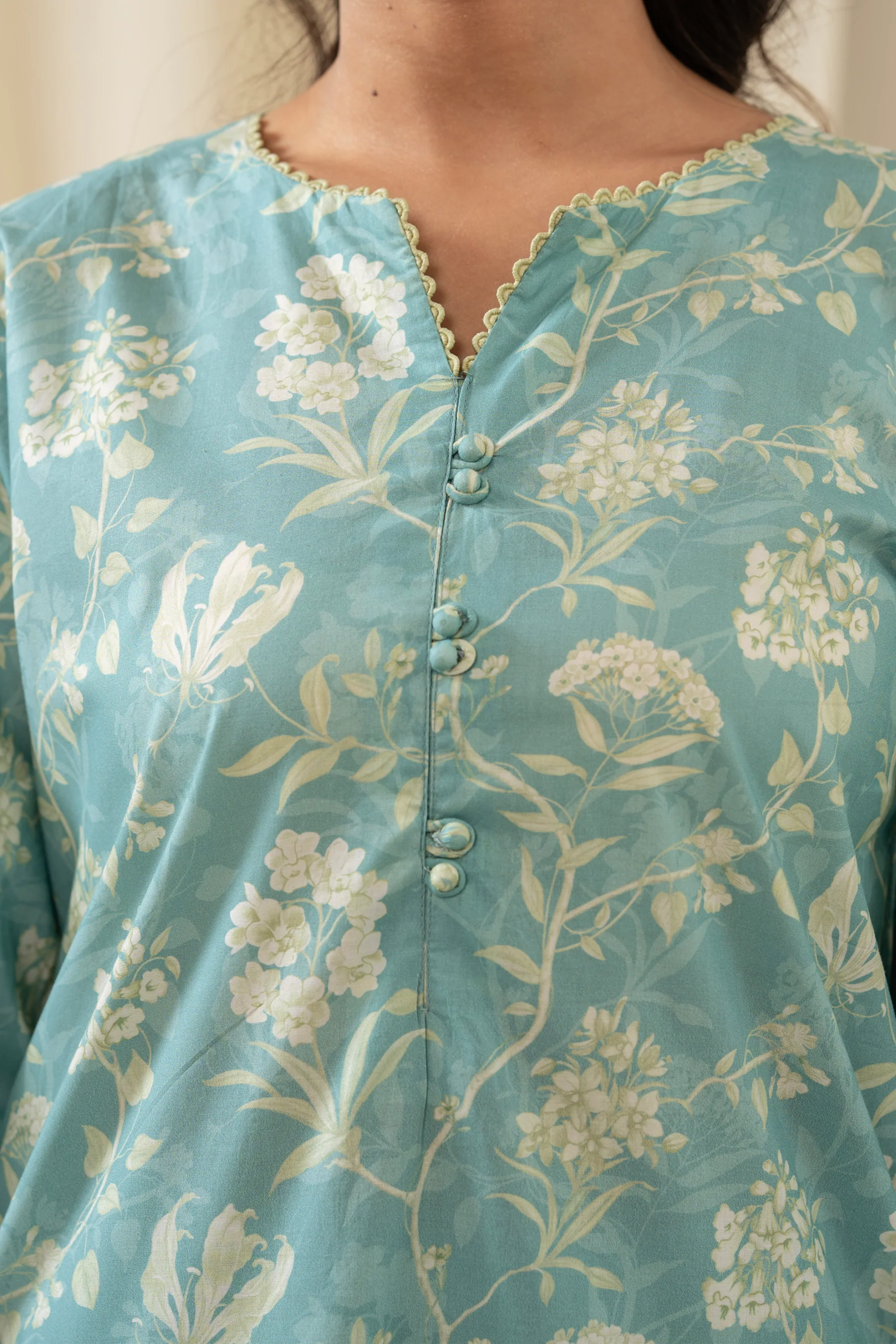 PRINTED CAMBRIC STITCHED 2 PIECE SUIT - Image 2