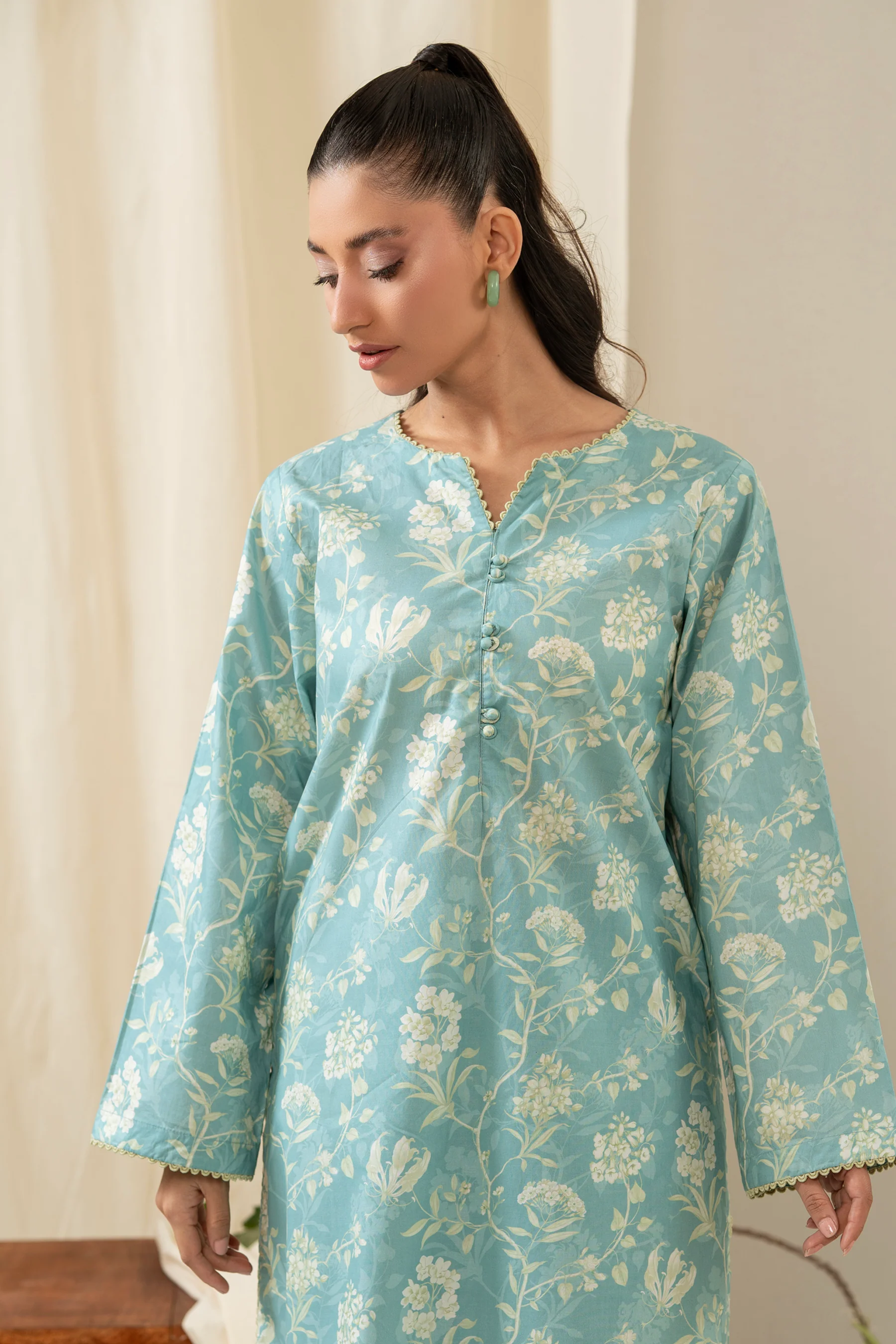 PRINTED CAMBRIC STITCHED 2 PIECE SUIT - Image 6