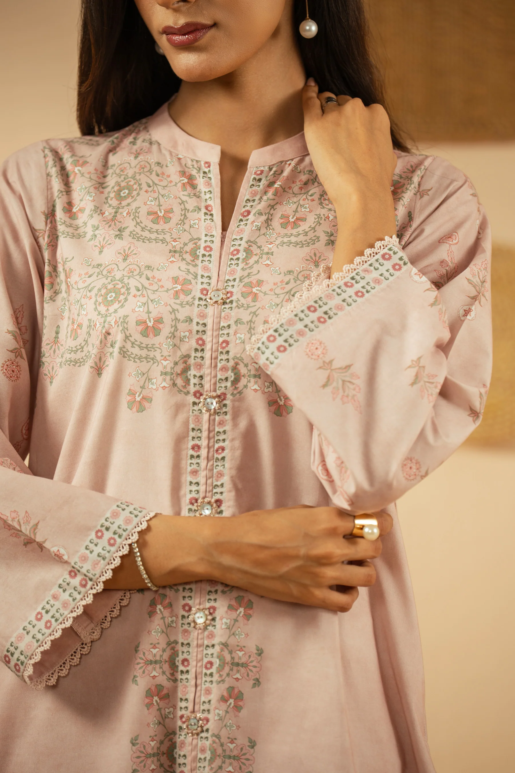 PRINTED CAMBRIC STITCHED 2 PIECE SUIT - Image 2