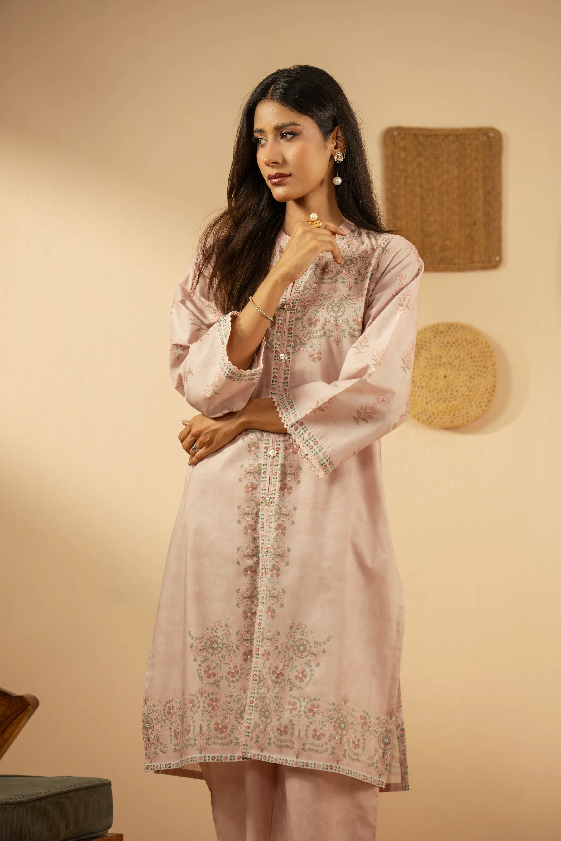 PRINTED CAMBRIC STITCHED 2 PIECE SUIT - Image 7