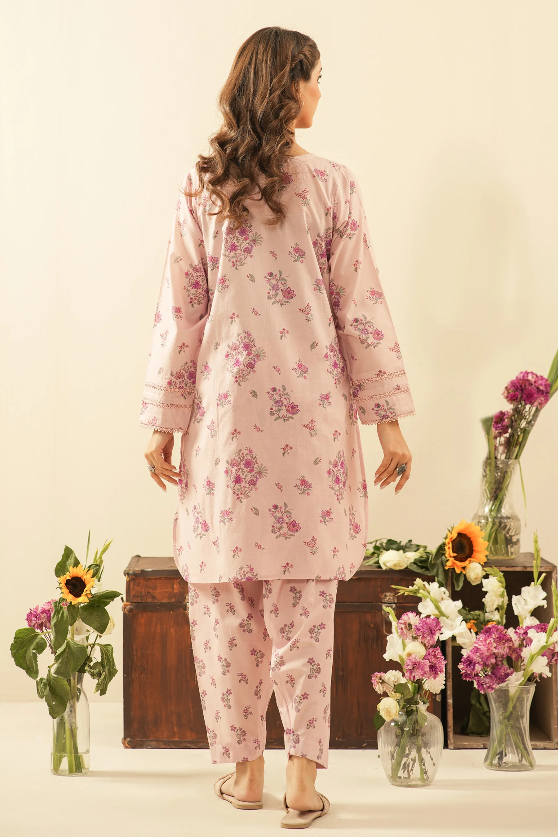 PRINTED CAMBRIC STITCHED 2 PIECE SUIT - Image 3