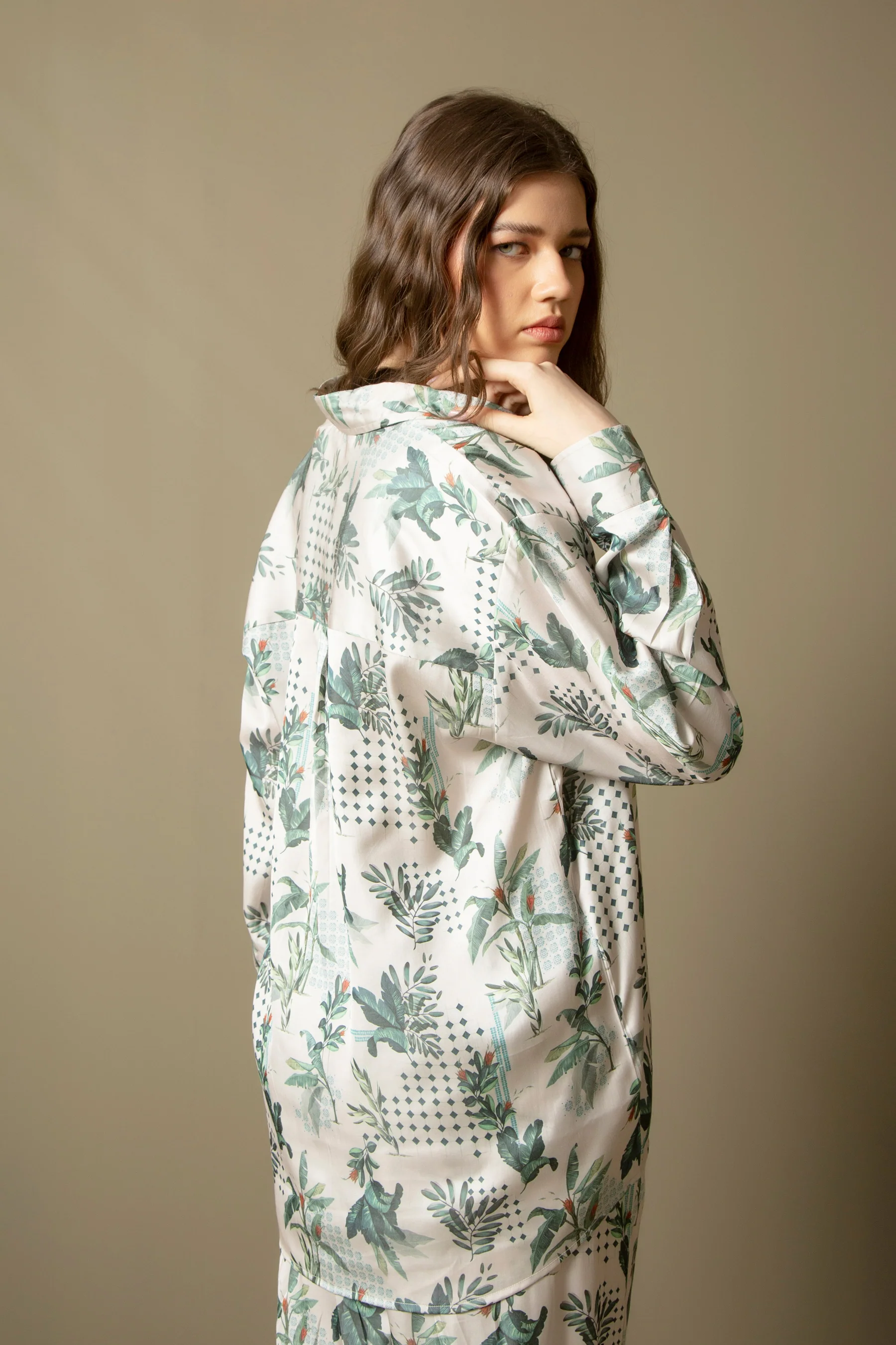 PRINTED SATIN SILK CO-ORD SET - Image 8