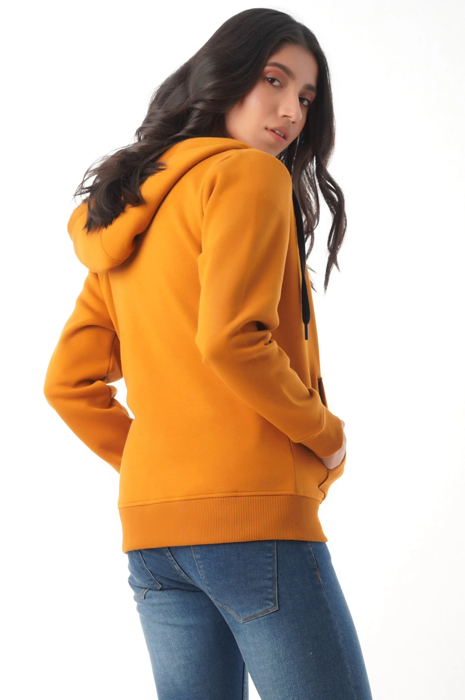 Regular Sleeve Hoody- Mustard - Image 2