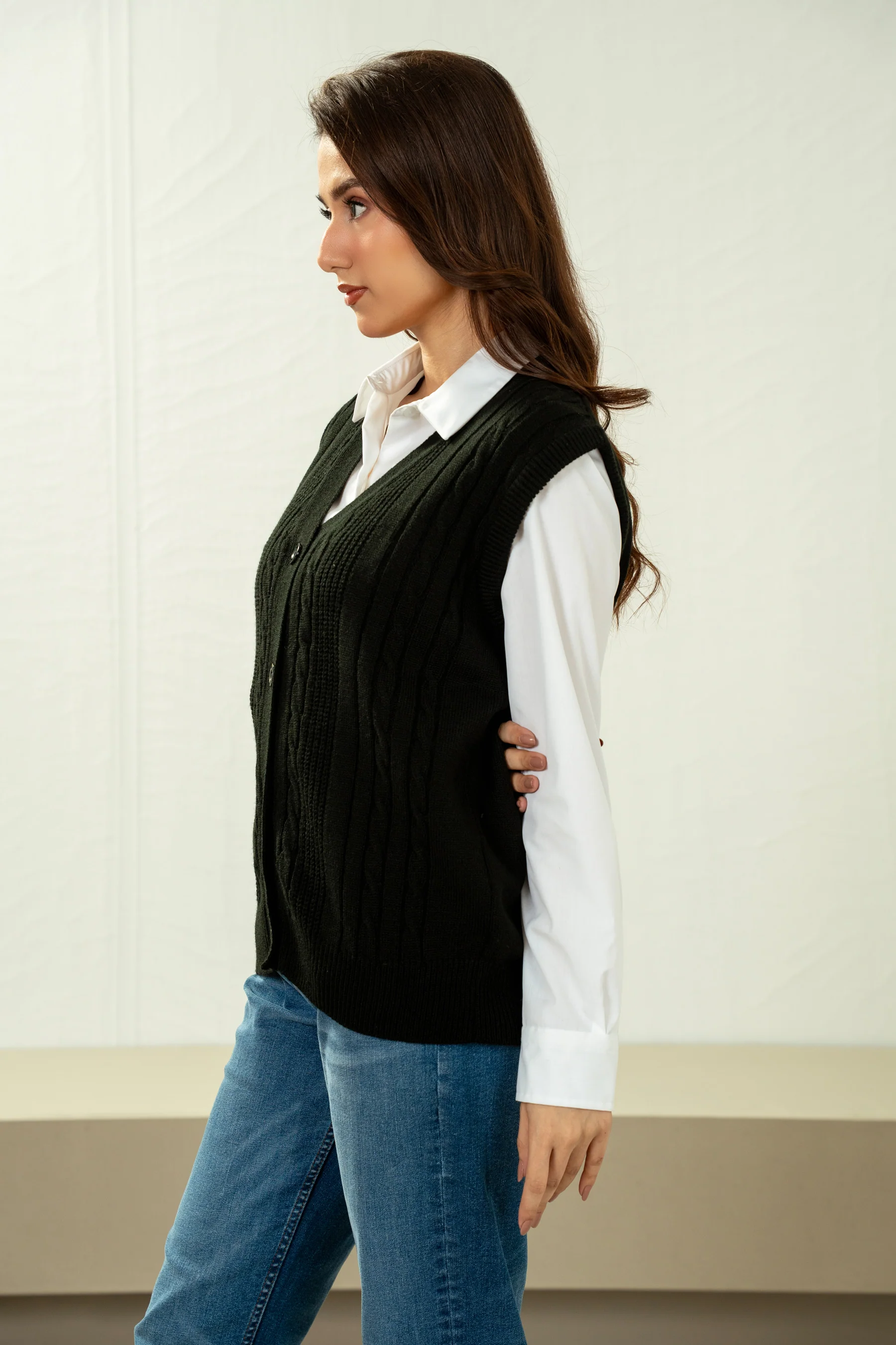 STYLIZED BUTTON DOWN CARDIGAN - Image 4