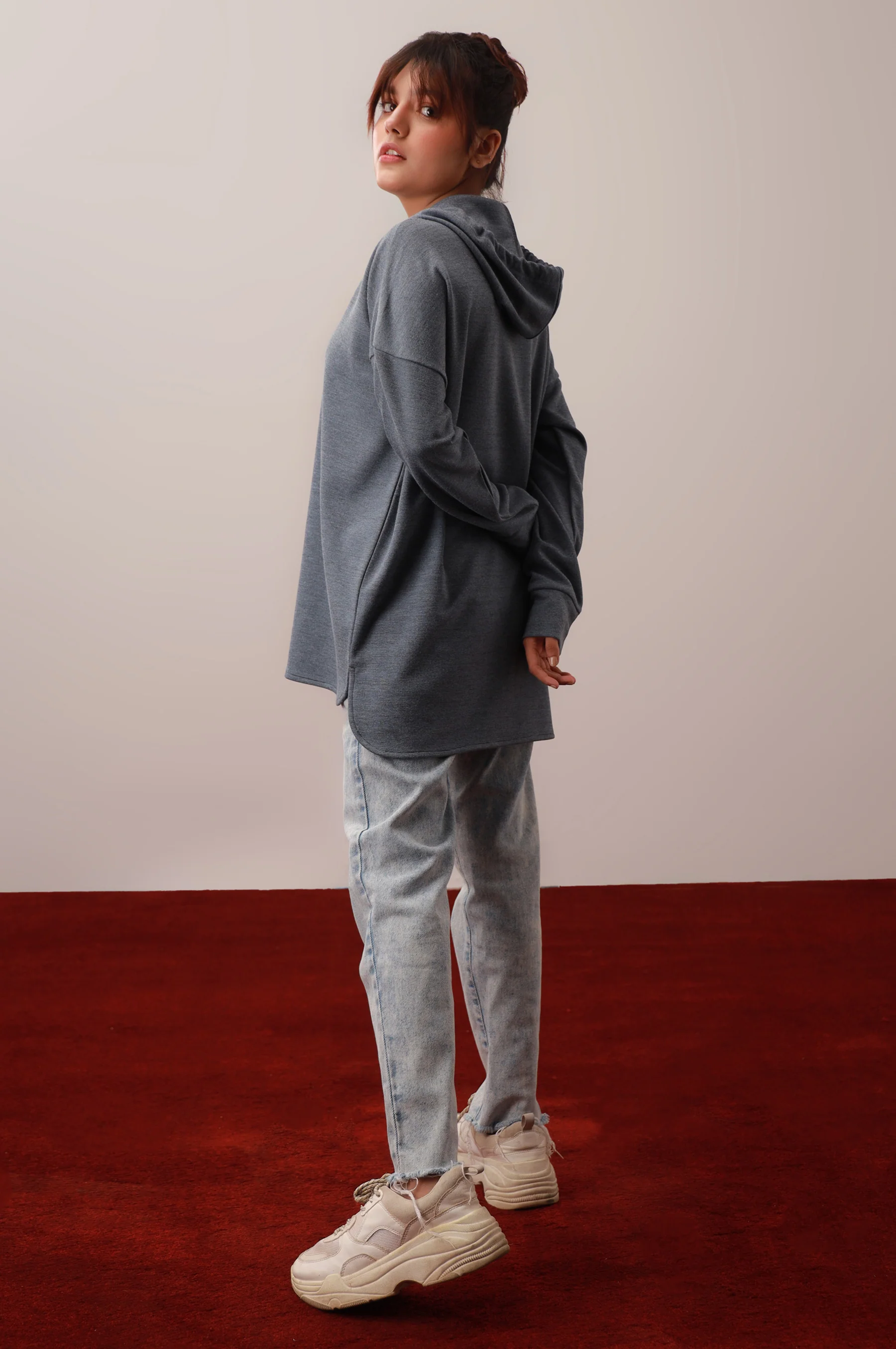 Pullover Hoodie - Light Blue - Image 6