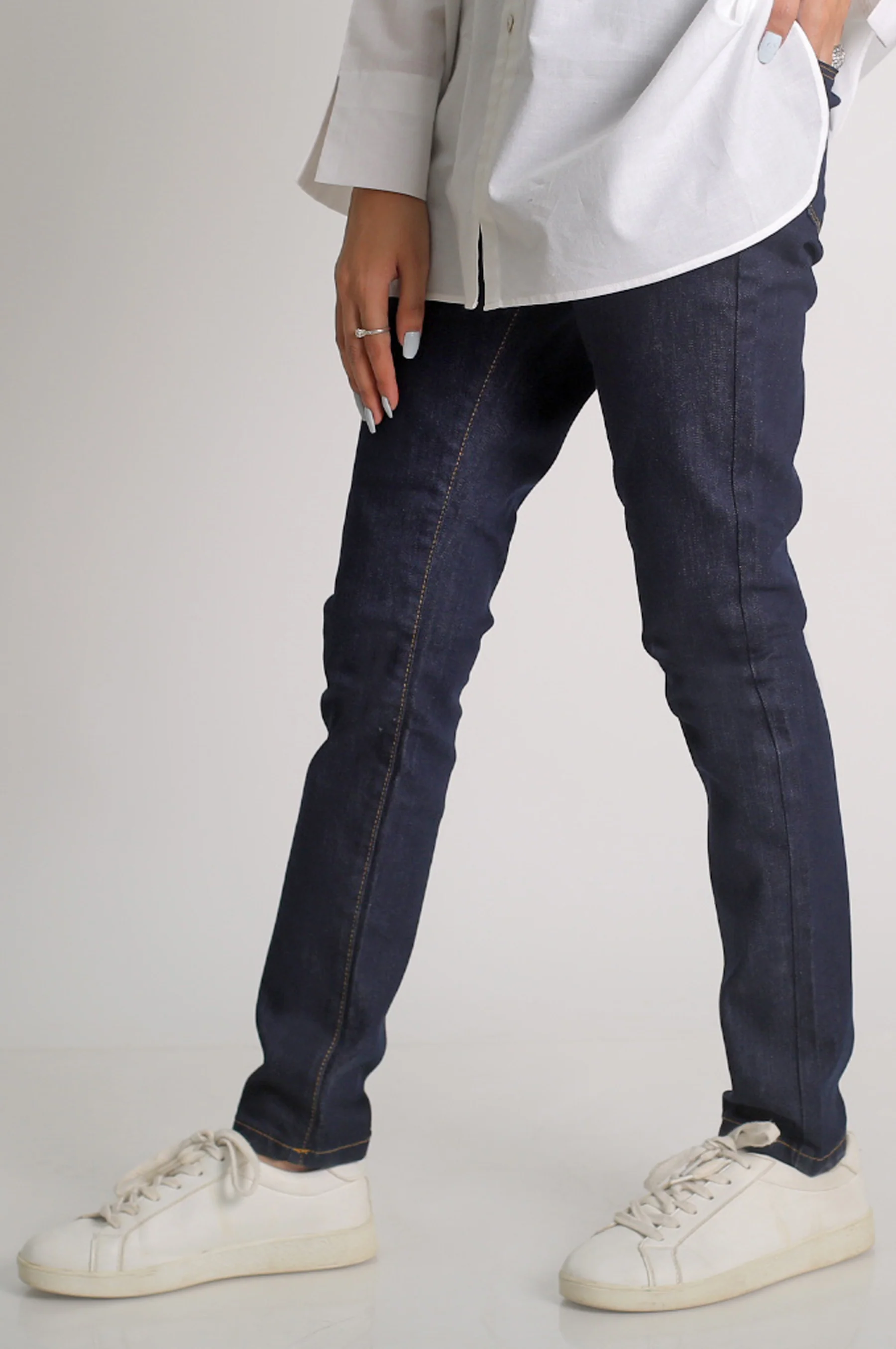 Skinny Fit Jegging Pants - Black - Image 3